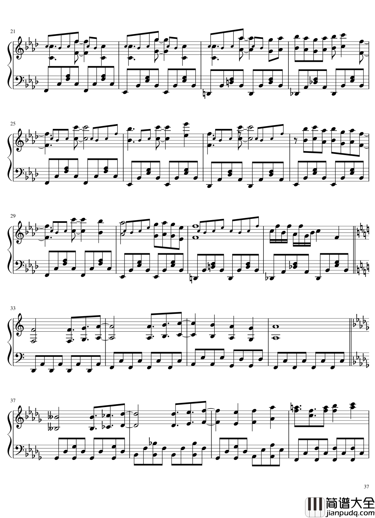 风神录全曲钢琴谱_东方project