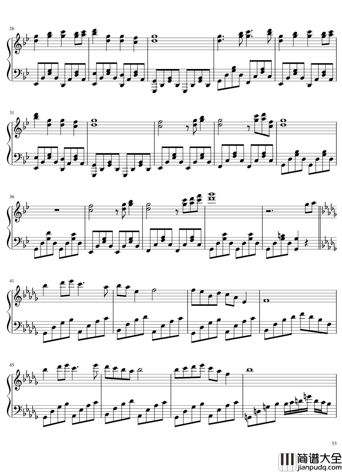 风神录全曲钢琴谱_东方project