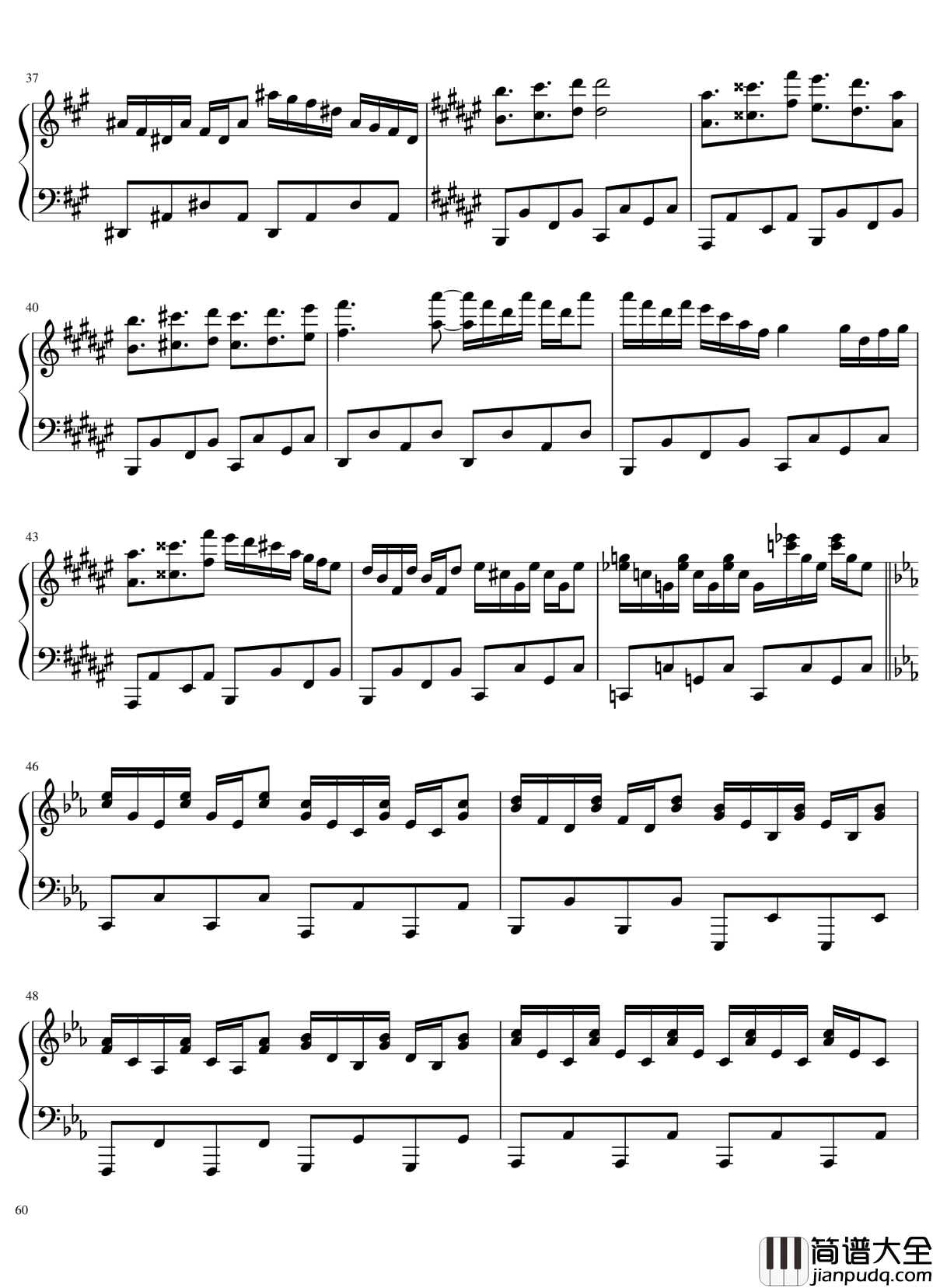 风神录全曲钢琴谱_东方project