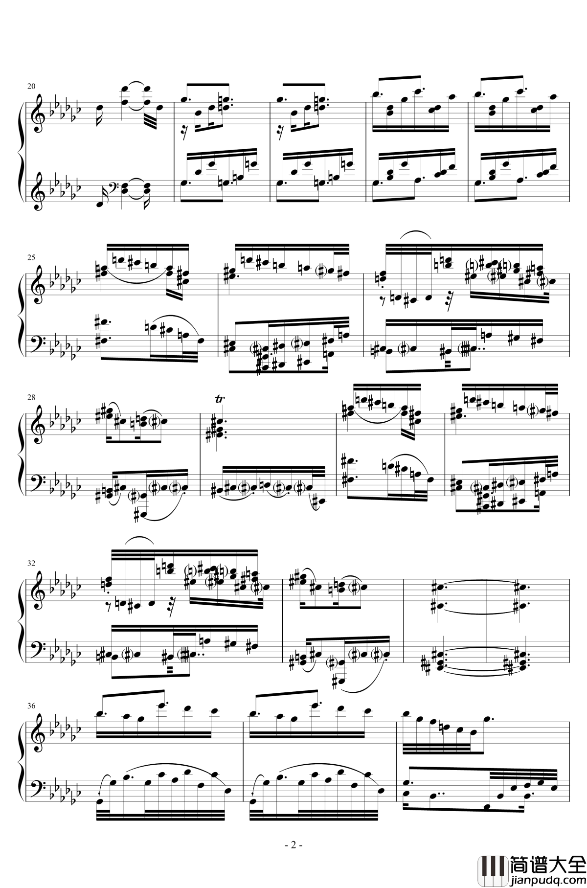 黑森林钢琴谱_nzh1934