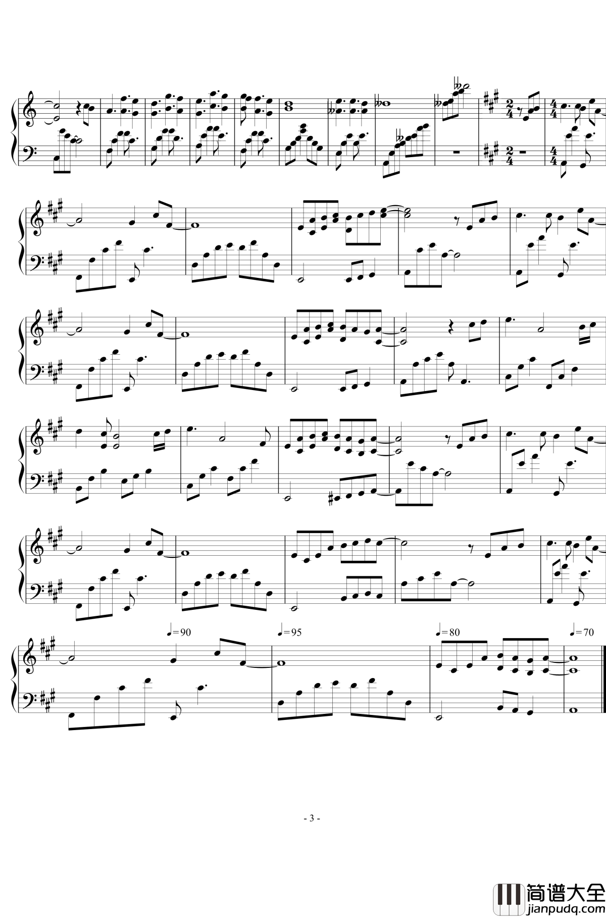 安妮的仙境钢琴谱_CA大调_班得瑞_Bandari