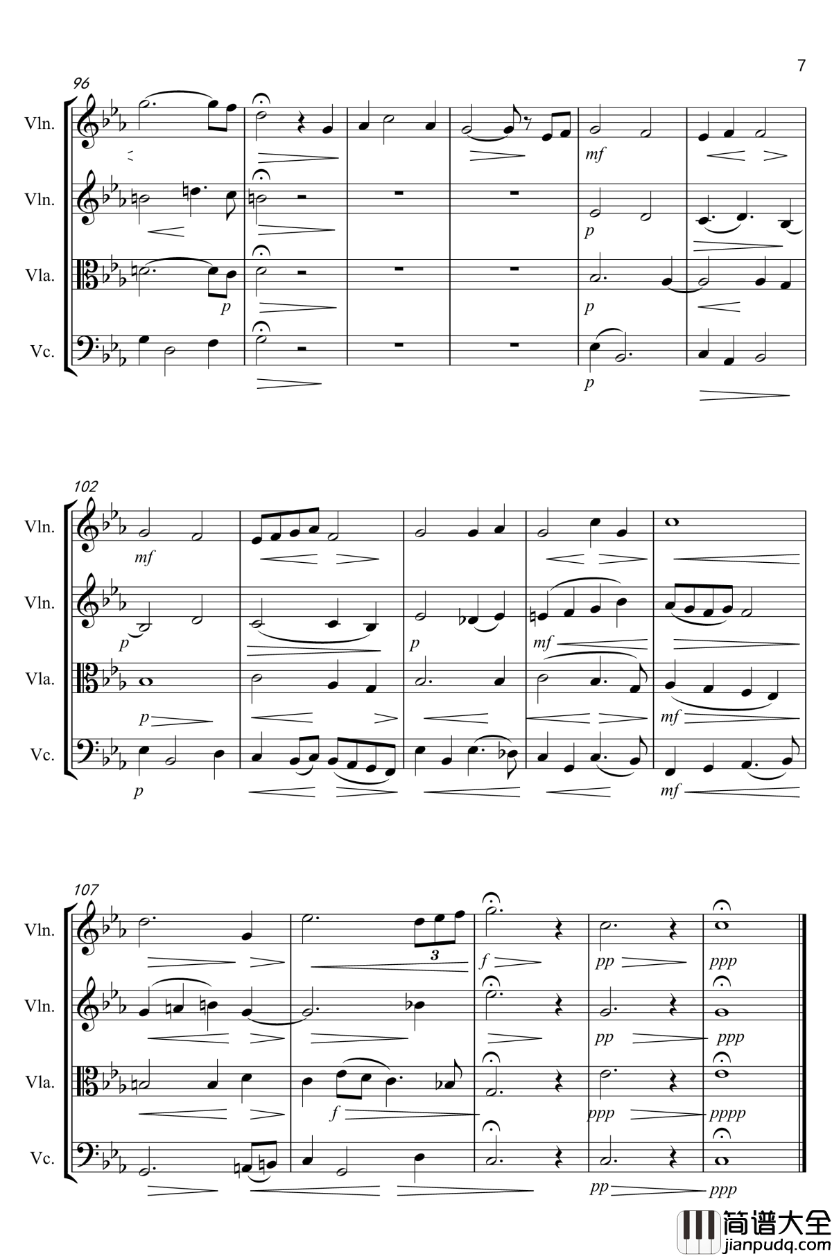 秋之四重奏钢琴谱_fanshuxiang3