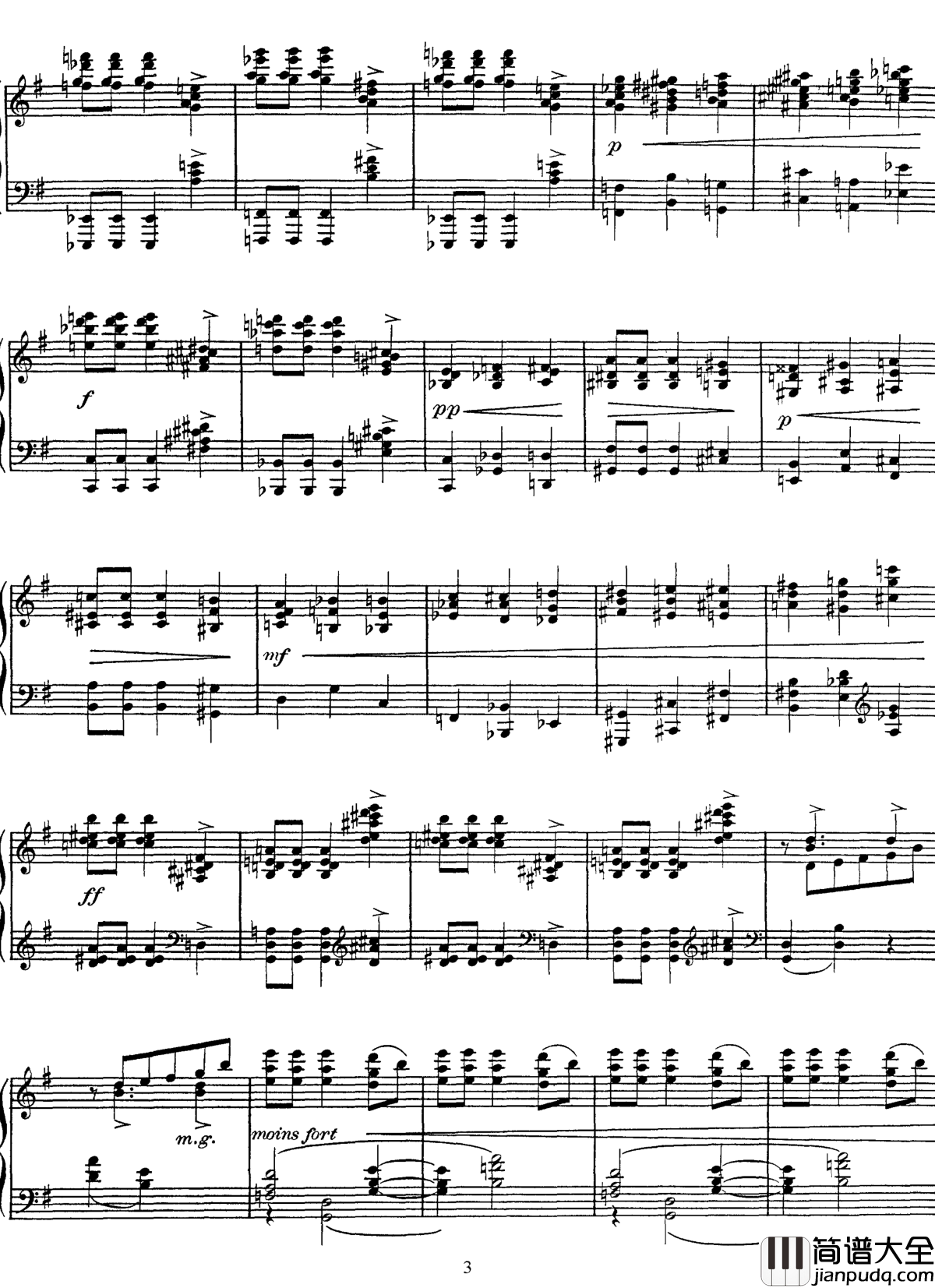 高贵而伤感的圆舞曲钢琴谱_拉威尔_Ravel