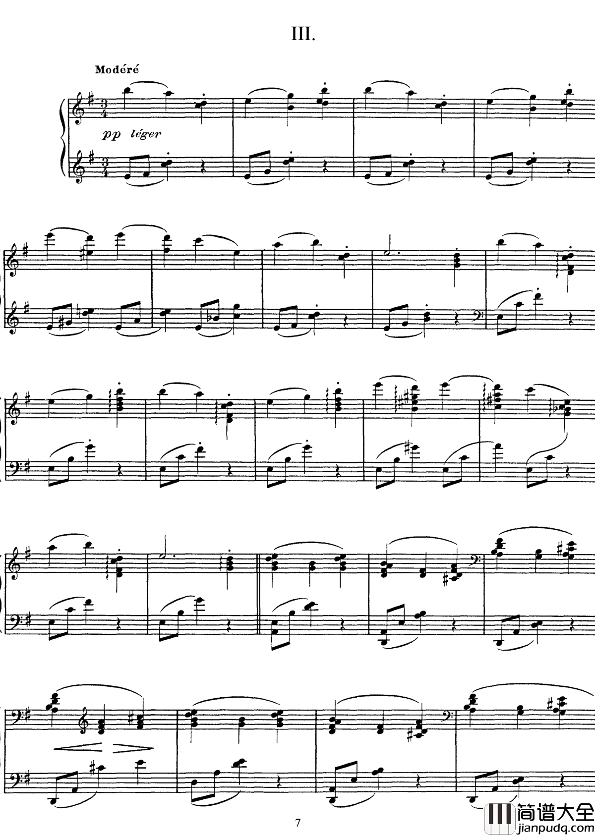 高贵而伤感的圆舞曲钢琴谱_拉威尔_Ravel