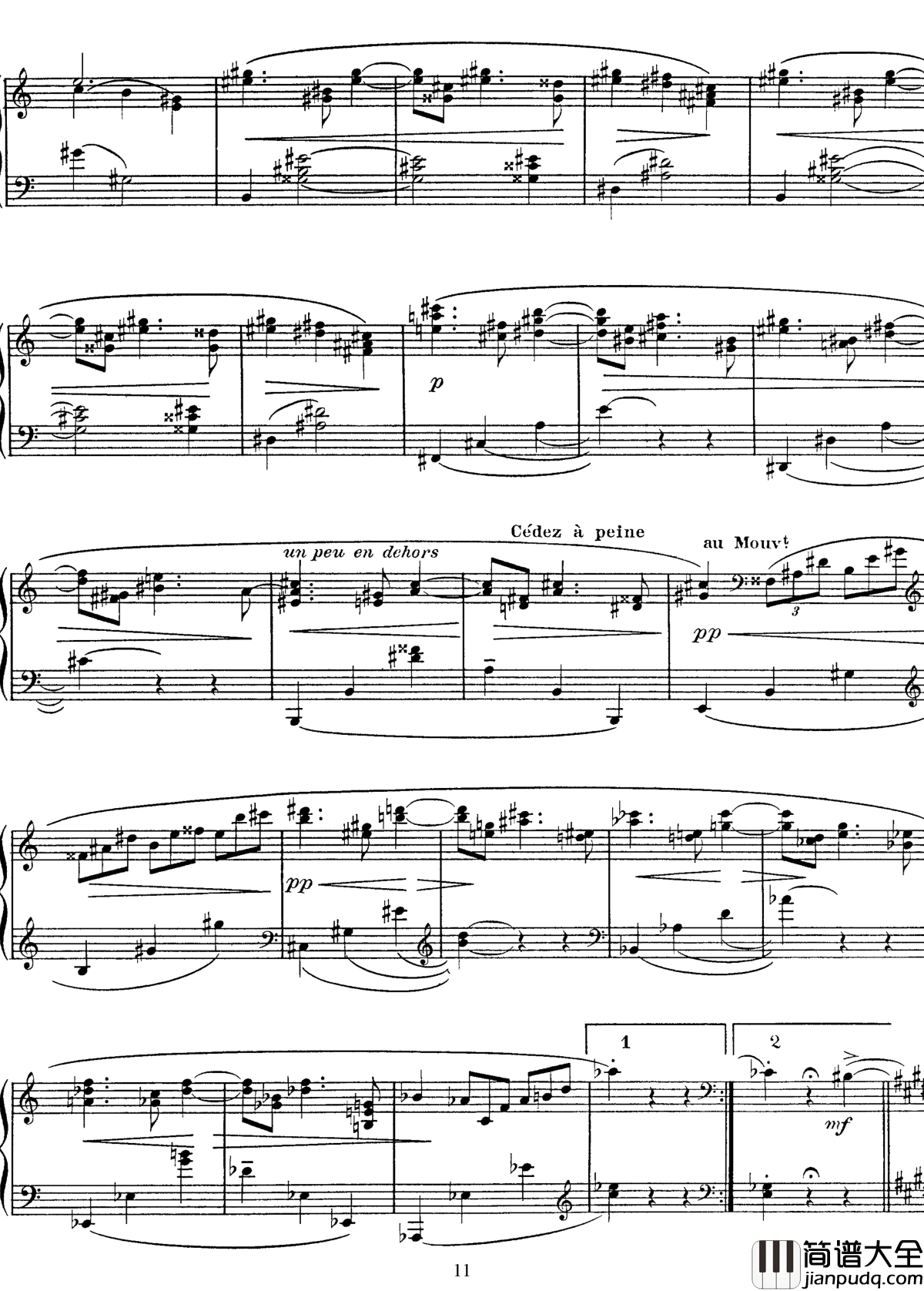 高贵而伤感的圆舞曲钢琴谱_拉威尔_Ravel