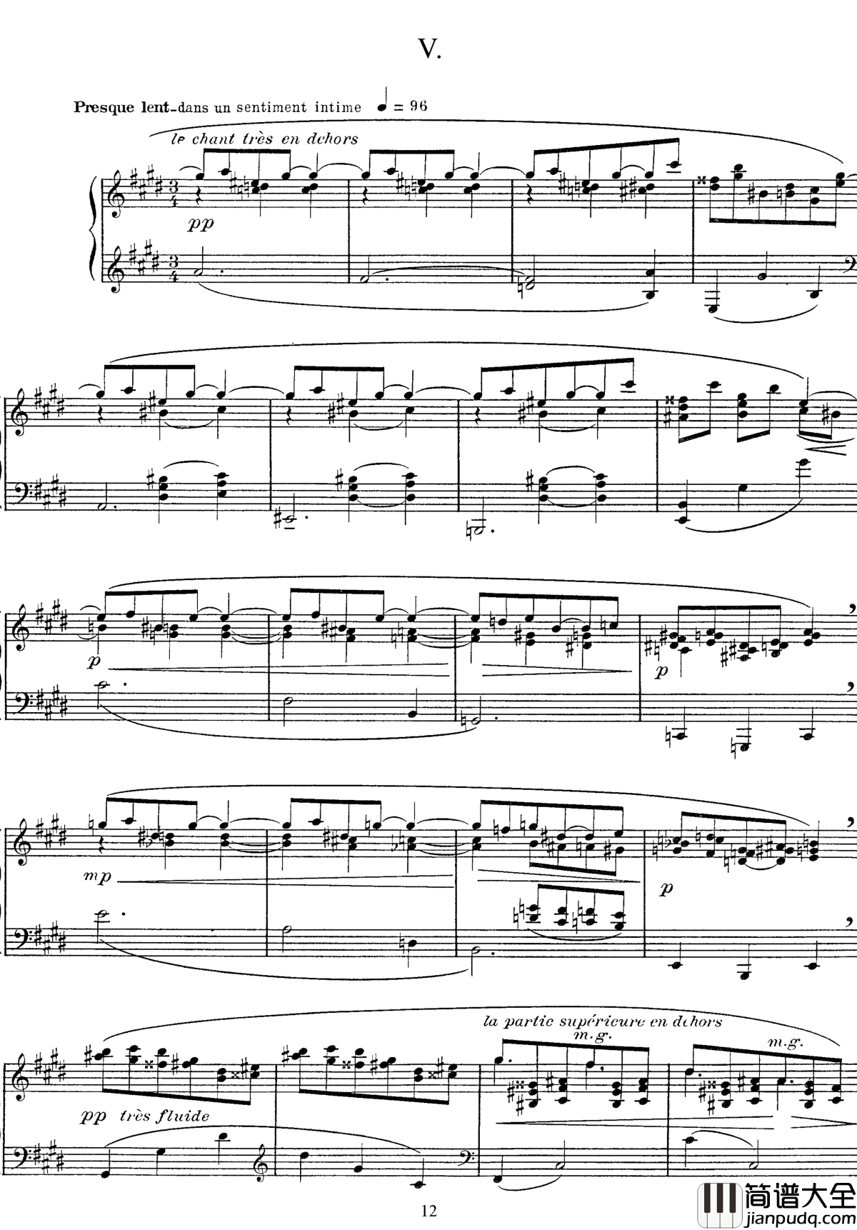 高贵而伤感的圆舞曲钢琴谱_拉威尔_Ravel