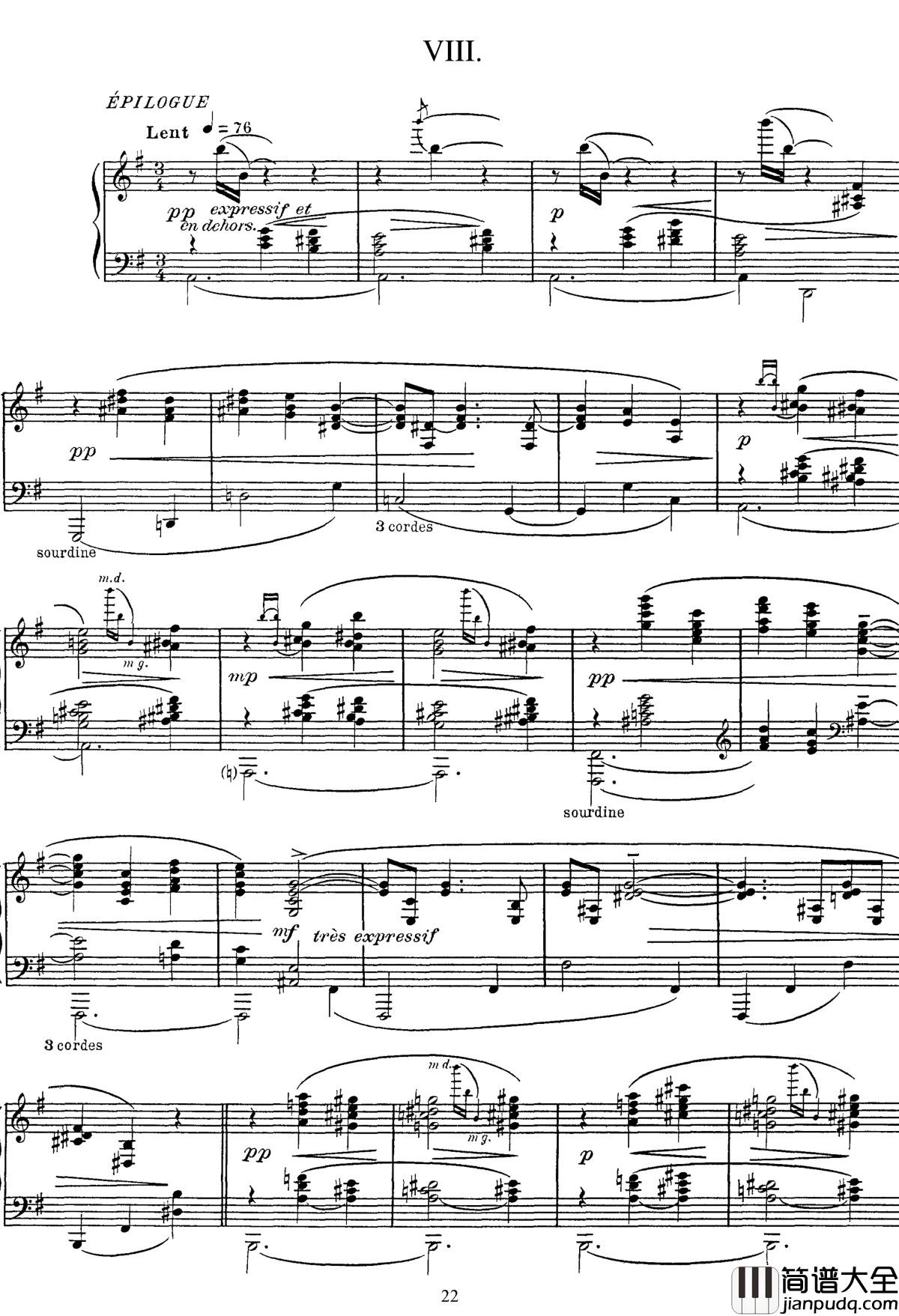 高贵而伤感的圆舞曲钢琴谱_拉威尔_Ravel