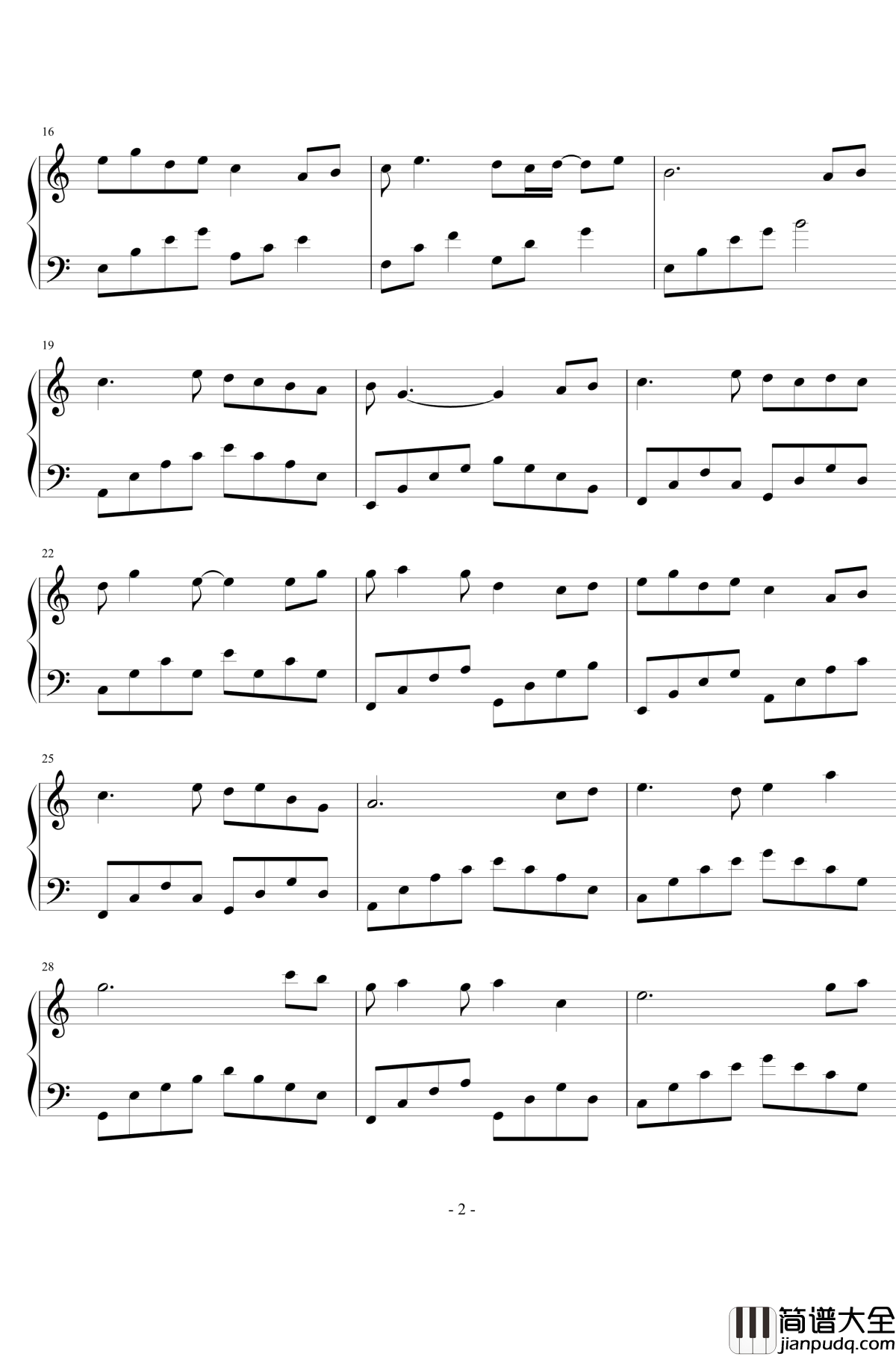 待你君临天下钢琴谱_0.9版_李念