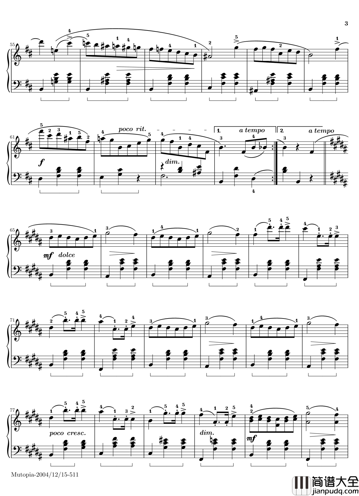 Waltz_Op_69_N_2钢琴谱_肖邦圆舞曲_肖邦_chopin