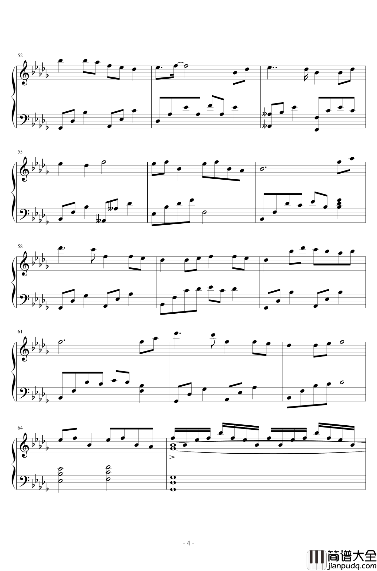 大鱼钢琴谱__大鱼海棠_印象曲_大鱼海棠_周深