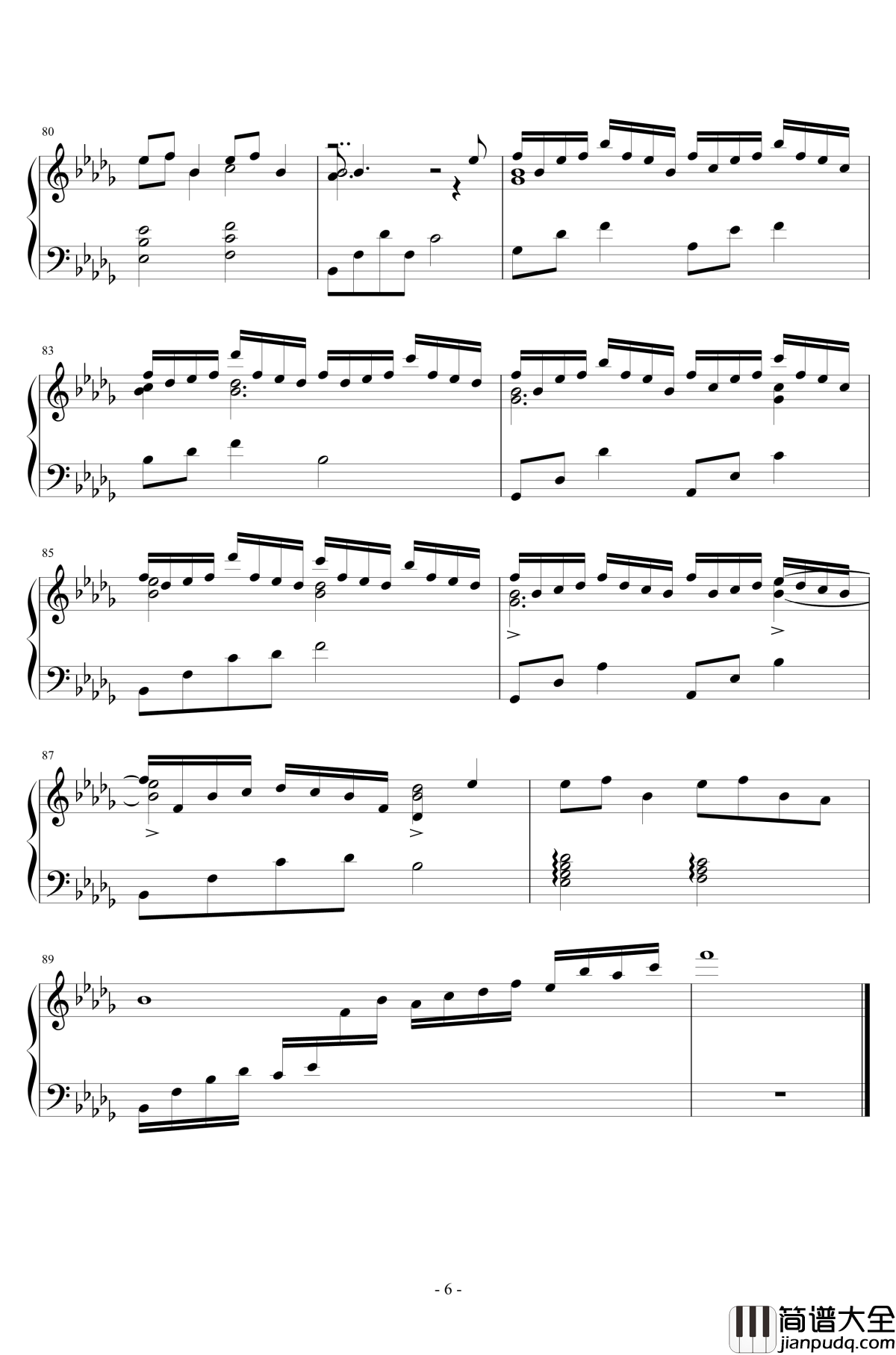 大鱼钢琴谱__大鱼海棠_印象曲_大鱼海棠_周深