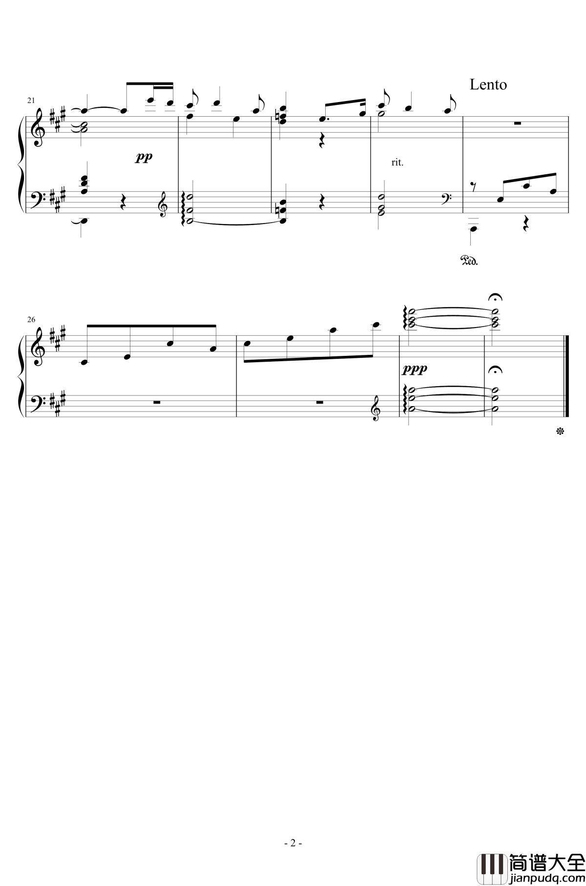 A大调前奏曲钢琴谱_毛五郎