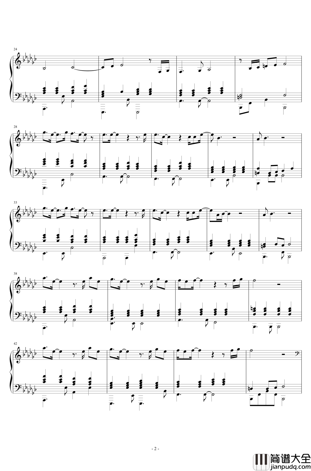 这占有，是谁的拥抱钢琴谱_踏血寻梅