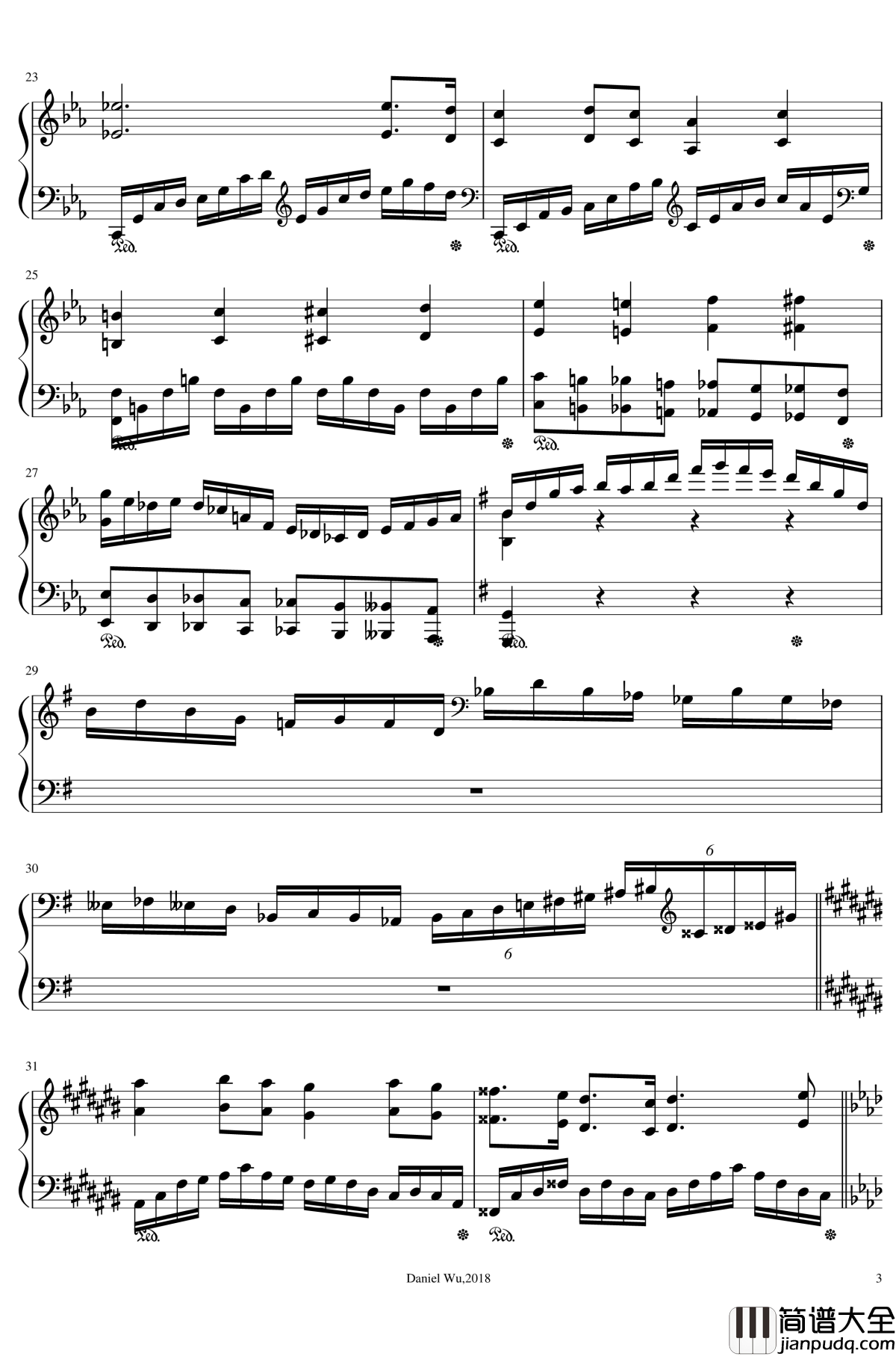 a小调即兴练习曲钢琴谱_DanielInC