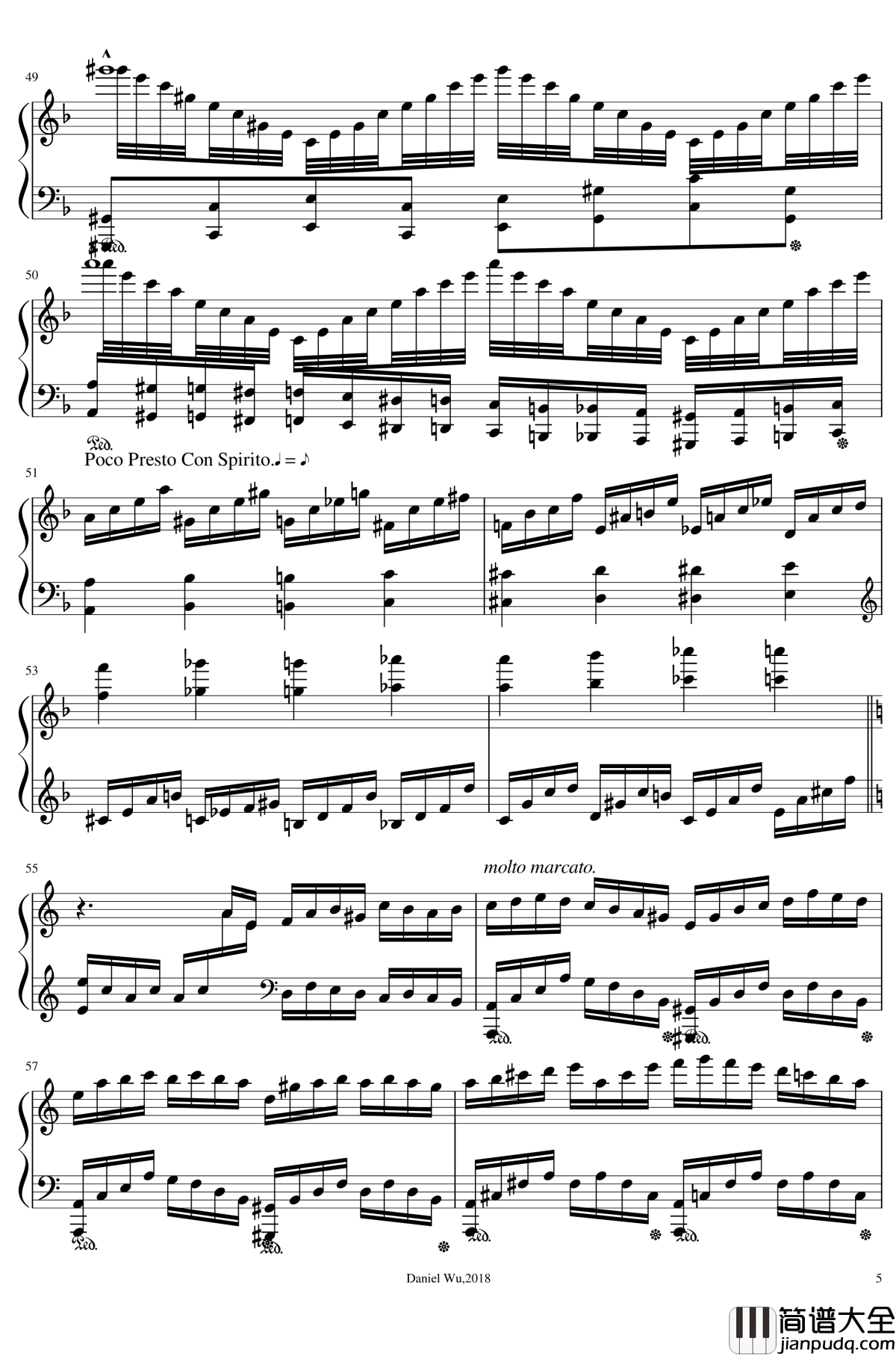 a小调即兴练习曲钢琴谱_DanielInC