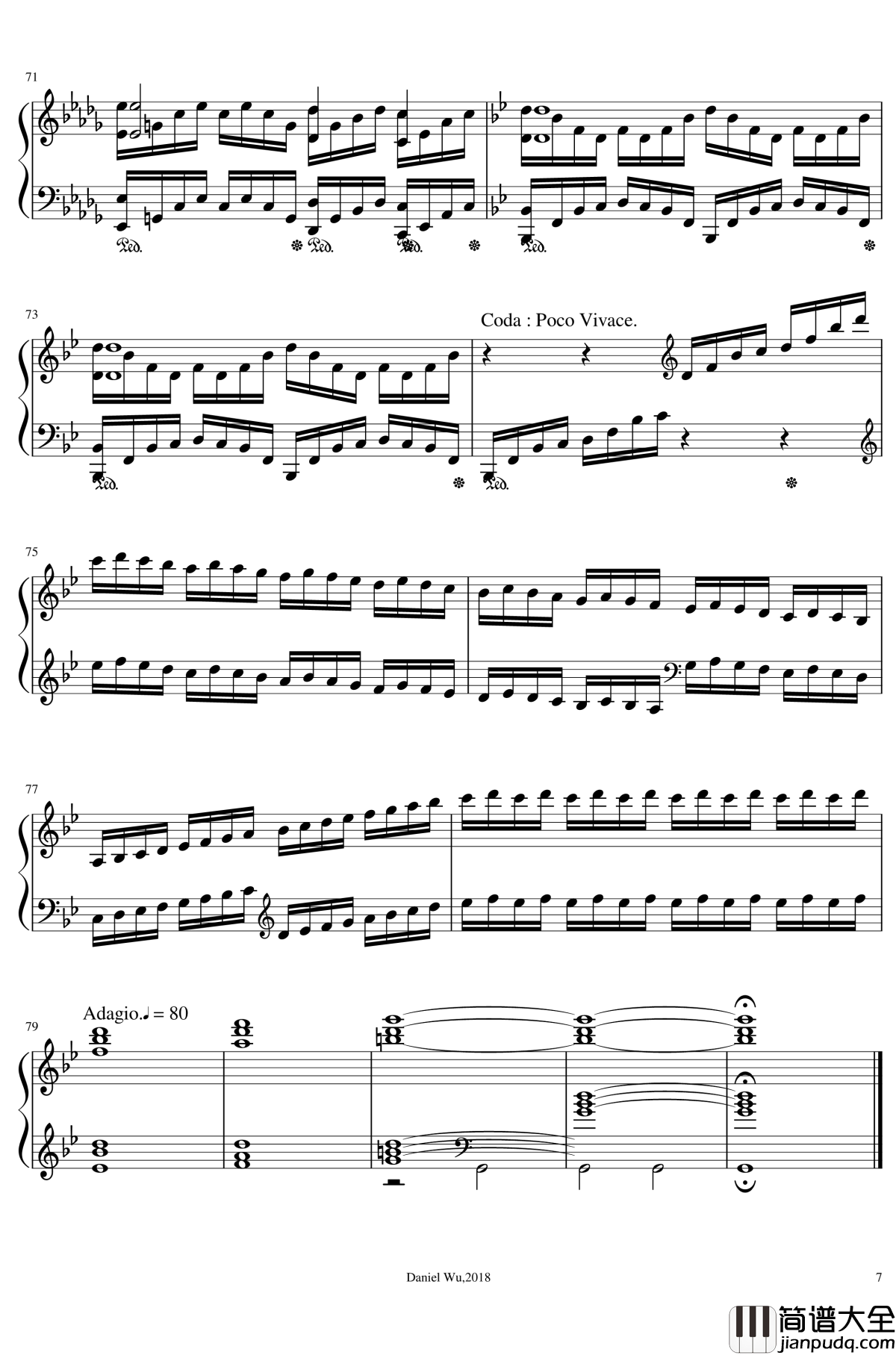 a小调即兴练习曲钢琴谱_DanielInC