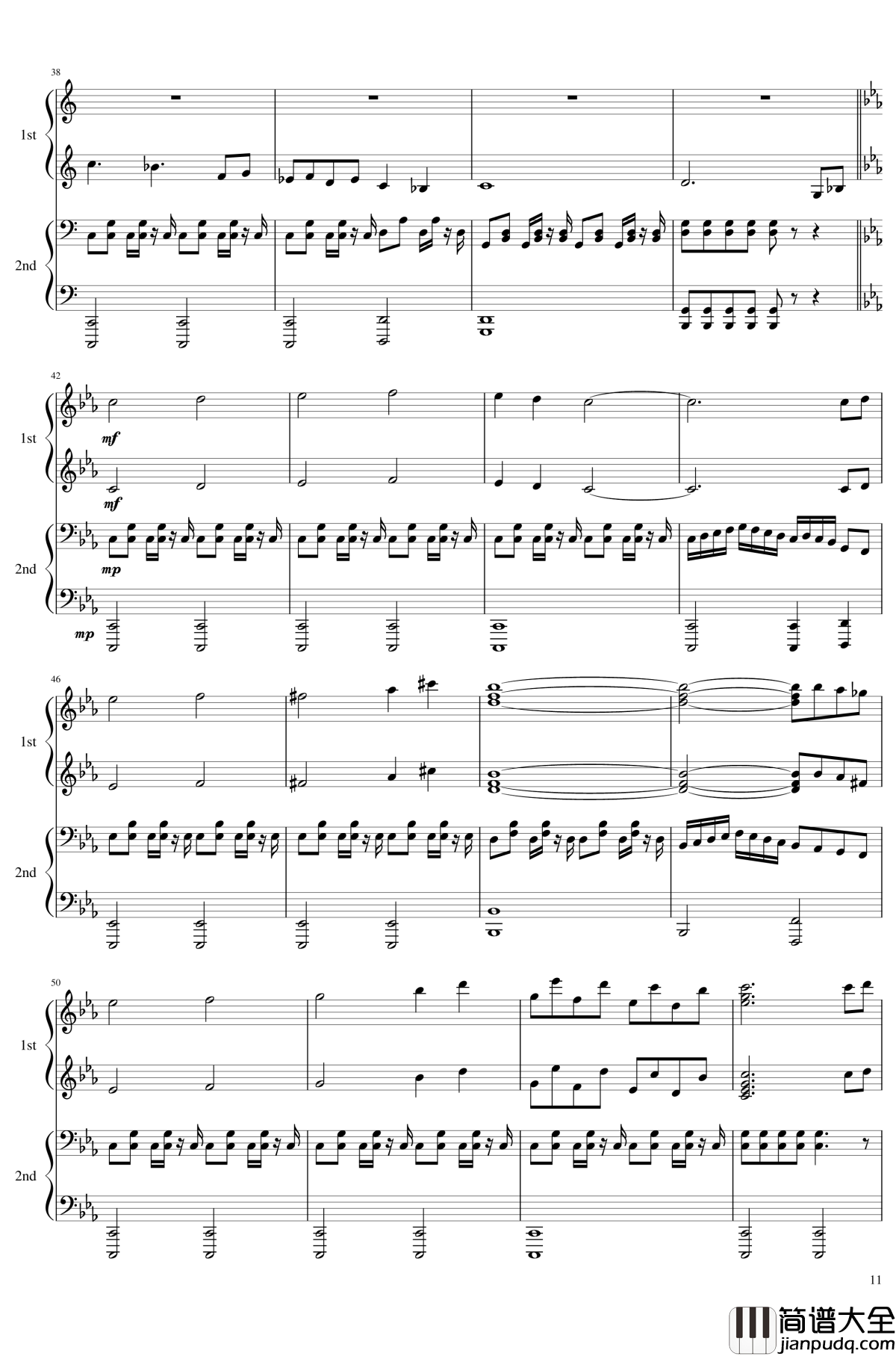 神灵庙全曲钢琴谱_东方project