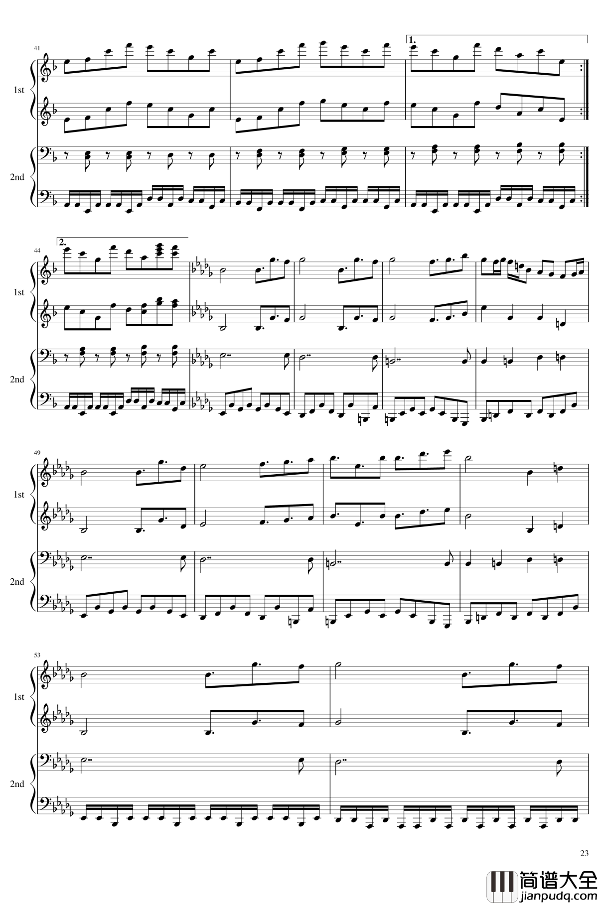 神灵庙全曲钢琴谱_东方project