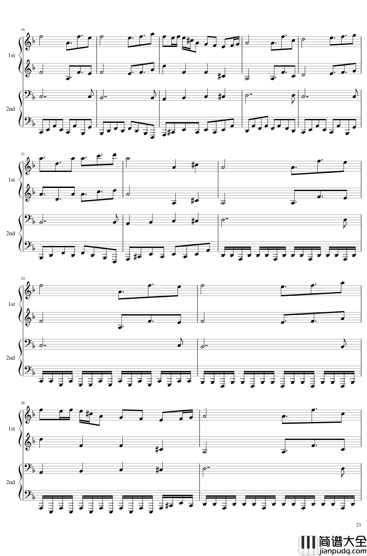 神灵庙全曲钢琴谱_东方project