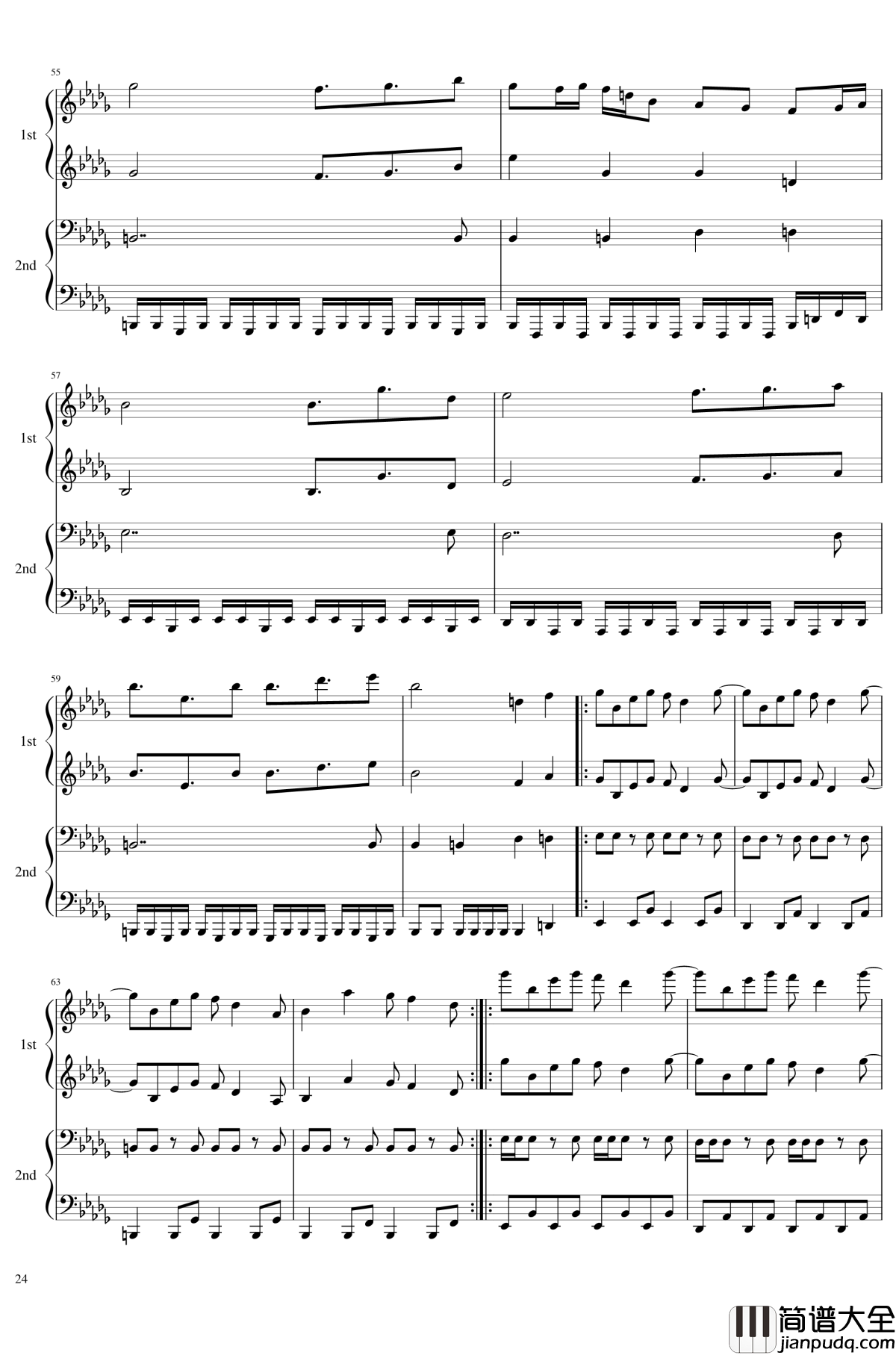 神灵庙全曲钢琴谱_东方project