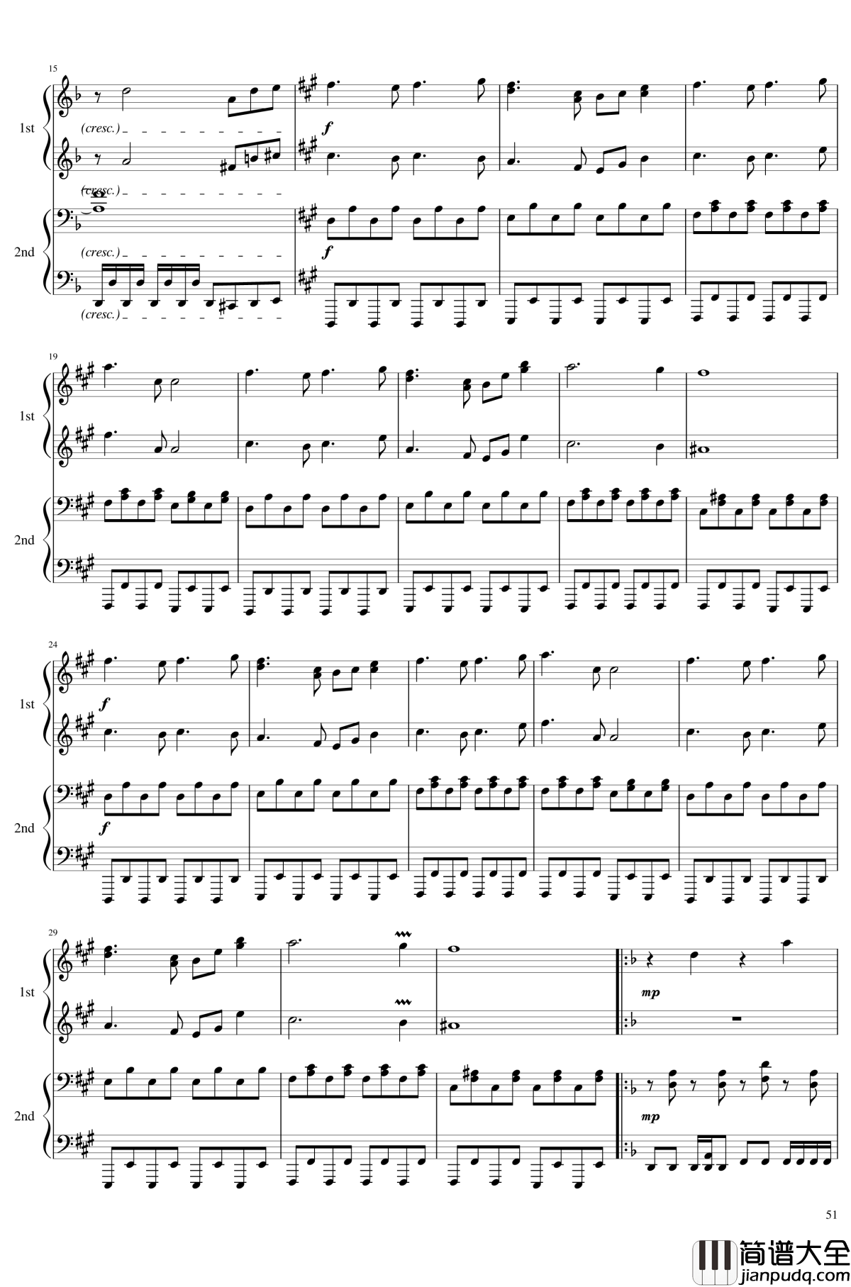 神灵庙全曲钢琴谱_东方project