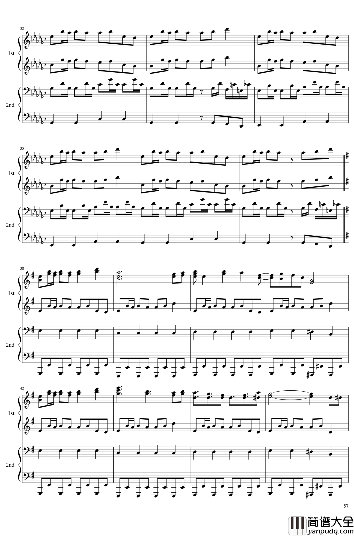 神灵庙全曲钢琴谱_东方project