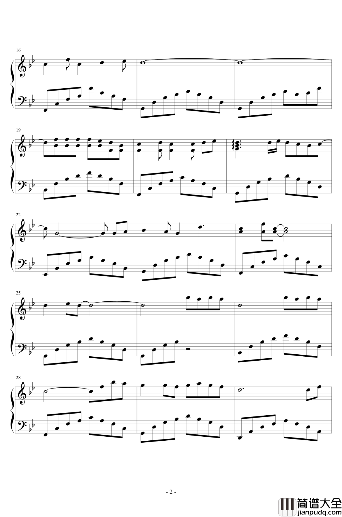 太多_钢琴谱_陈冠蒲