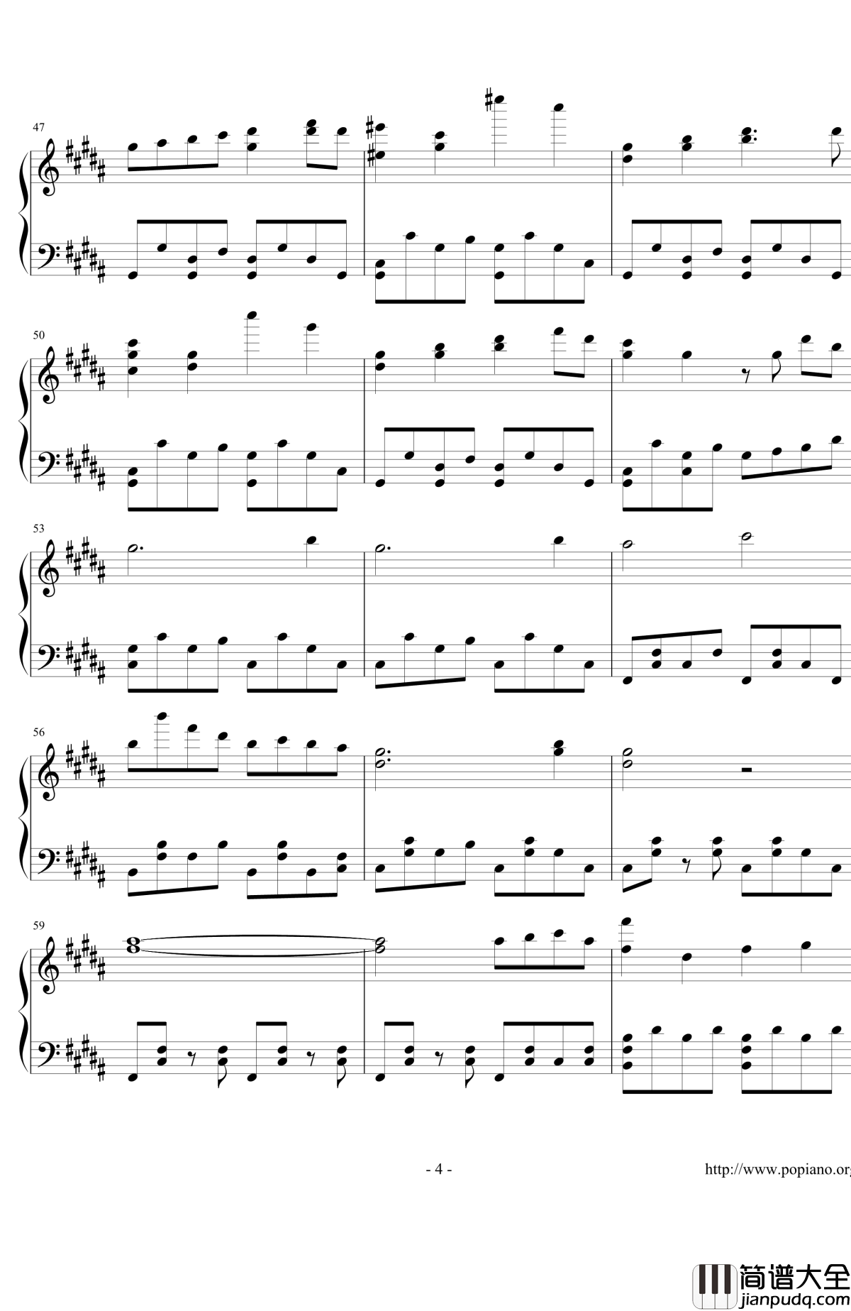 跳舞的线The_Plain钢琴谱_田野