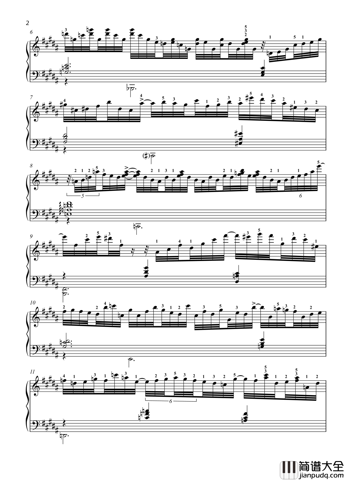 No._4._Reminiscence钢琴谱_带指法_八首音乐会练习曲__Eight_Concert_?tudes_Op_40____爵士_尼古拉·凯帕斯汀