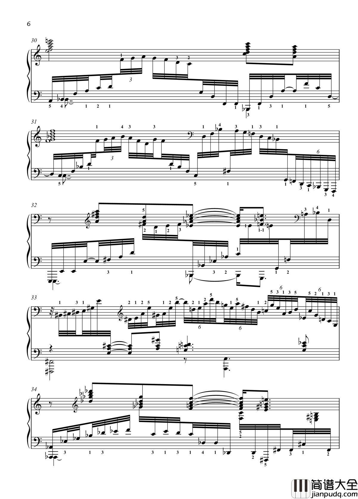 No._4._Reminiscence钢琴谱_带指法_八首音乐会练习曲__Eight_Concert_?tudes_Op_40____爵士_尼古拉·凯帕斯汀