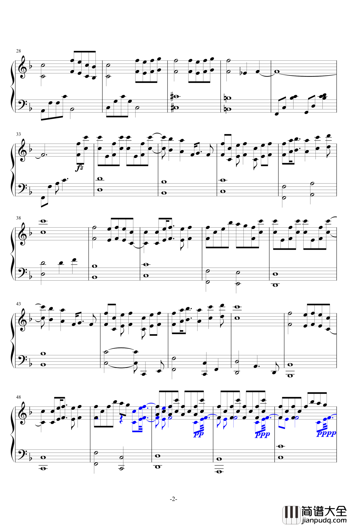 _Summer_Pockets_ED_bgm97钢琴谱_ポケットをふくらませて_麻枝准