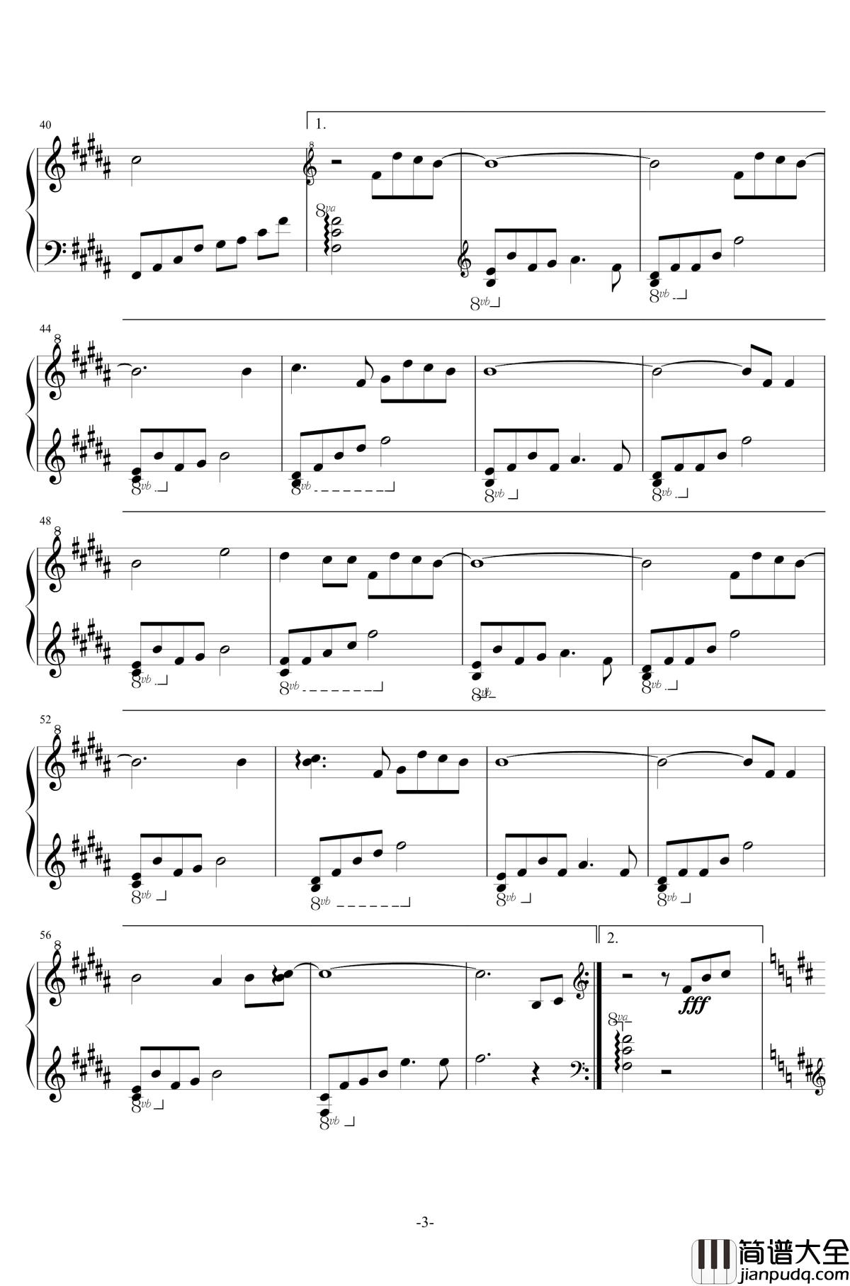 只属于你钢琴谱_金莎