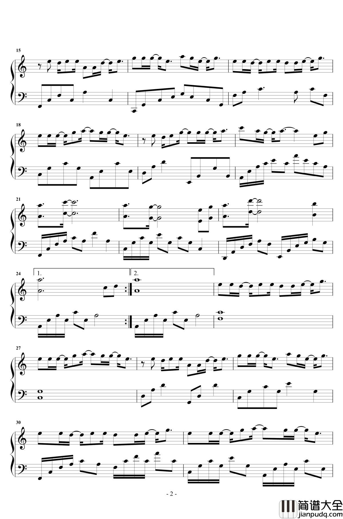 扶摇钢琴谱_原声独奏_莫文蔚