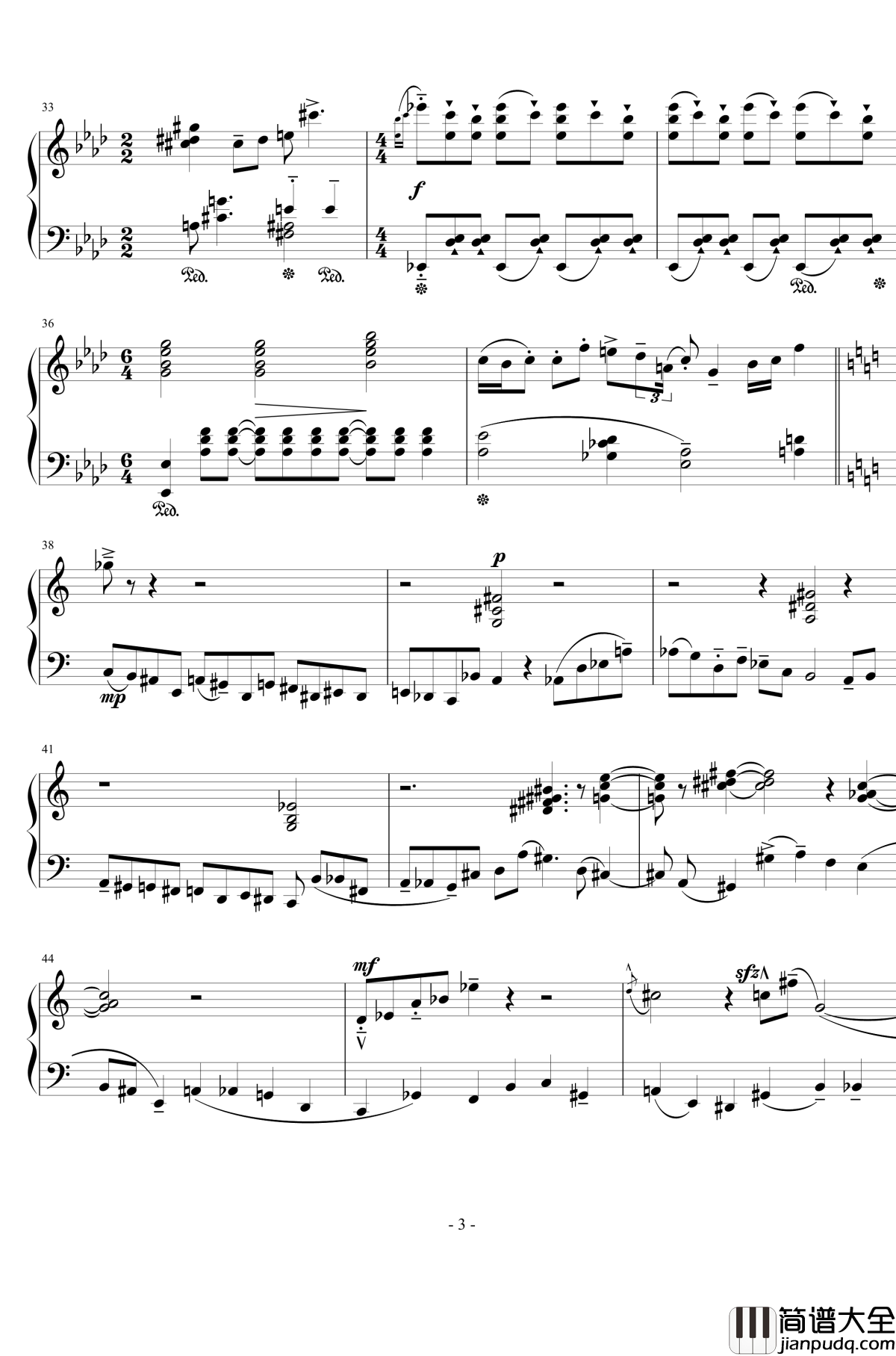 秦时明月BGM钢琴谱_秦时明月_云散月现