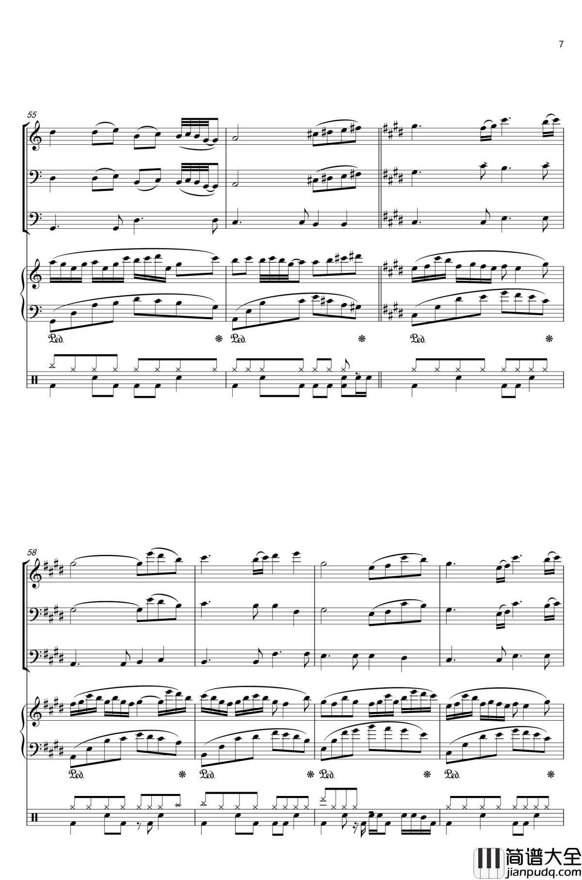 沐雨单言钢琴谱_1037854971