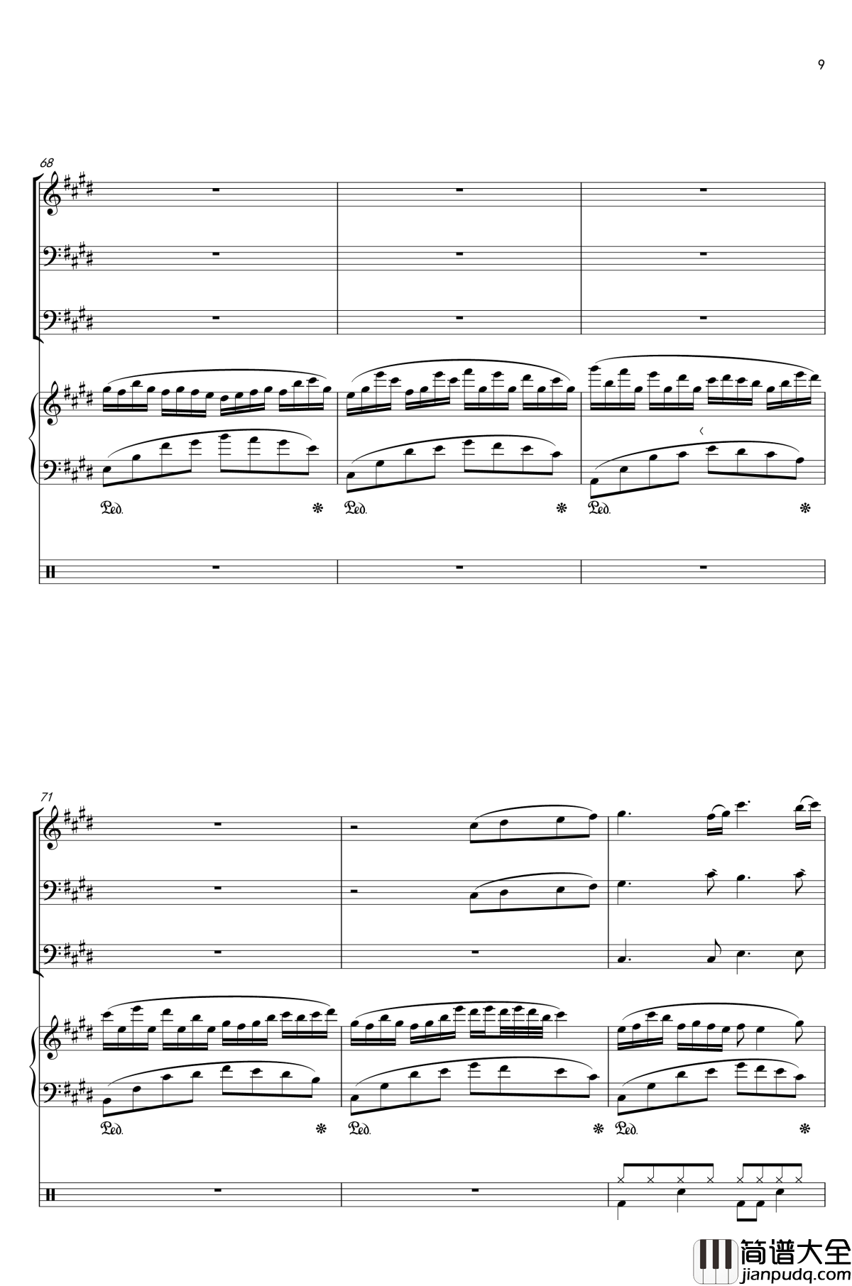 沐雨单言钢琴谱_1037854971