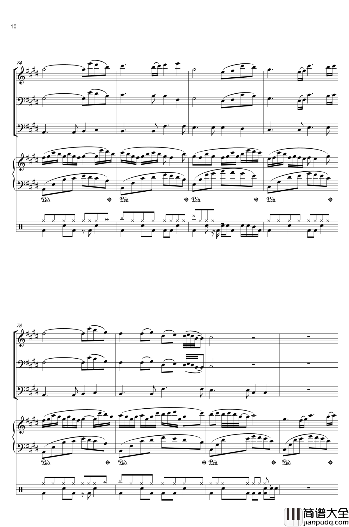 沐雨单言钢琴谱_1037854971