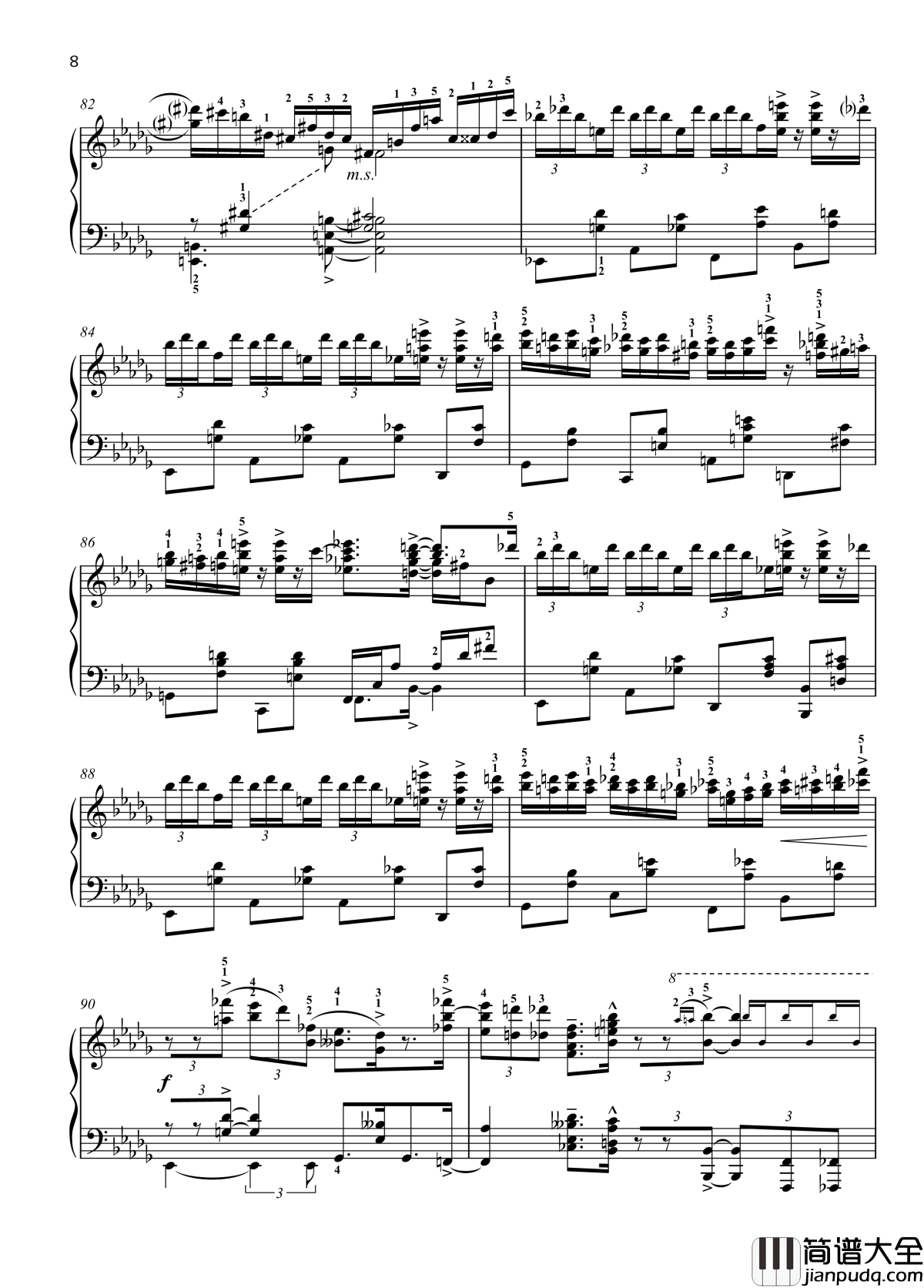 八首音乐会练习曲钢琴谱_Eight_Concert_?tudes_Op_40___No._7._Intermezzo._Allegretto_爵士_尼古拉·凯帕斯汀