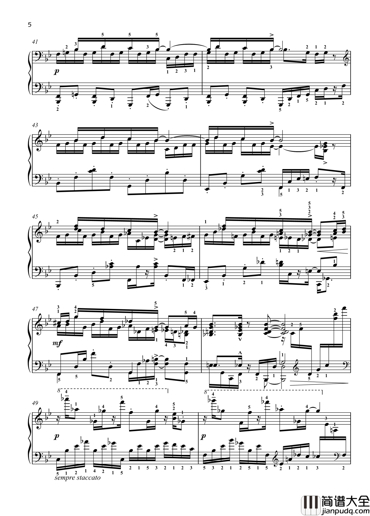 八首音乐会练习曲钢琴谱_Eight_Concert_?tudes_Op_40___No._6._Pastoral._Allegro_moderato_爵士_尼古拉·凯帕斯汀