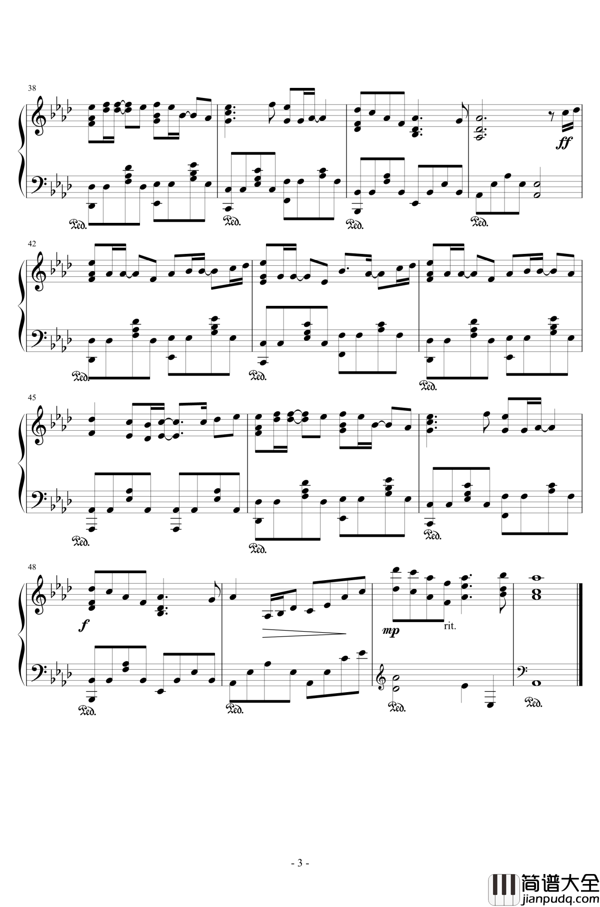 时间飞行钢琴谱__镇魂_推广曲_镇魂