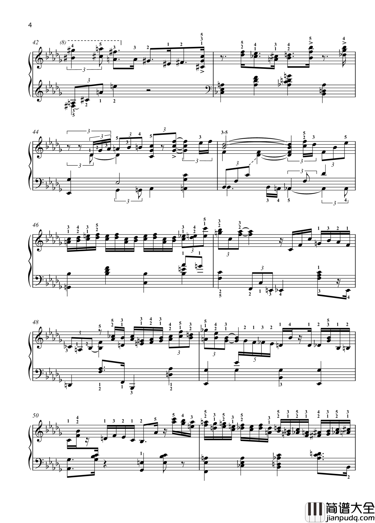 八首音乐会练习曲钢琴谱_爵士_尼古拉·凯帕斯汀_Nikolai_Kapusti_带指法__Eight_Concert_?tudes_Op_40___No._7._Intermezzo