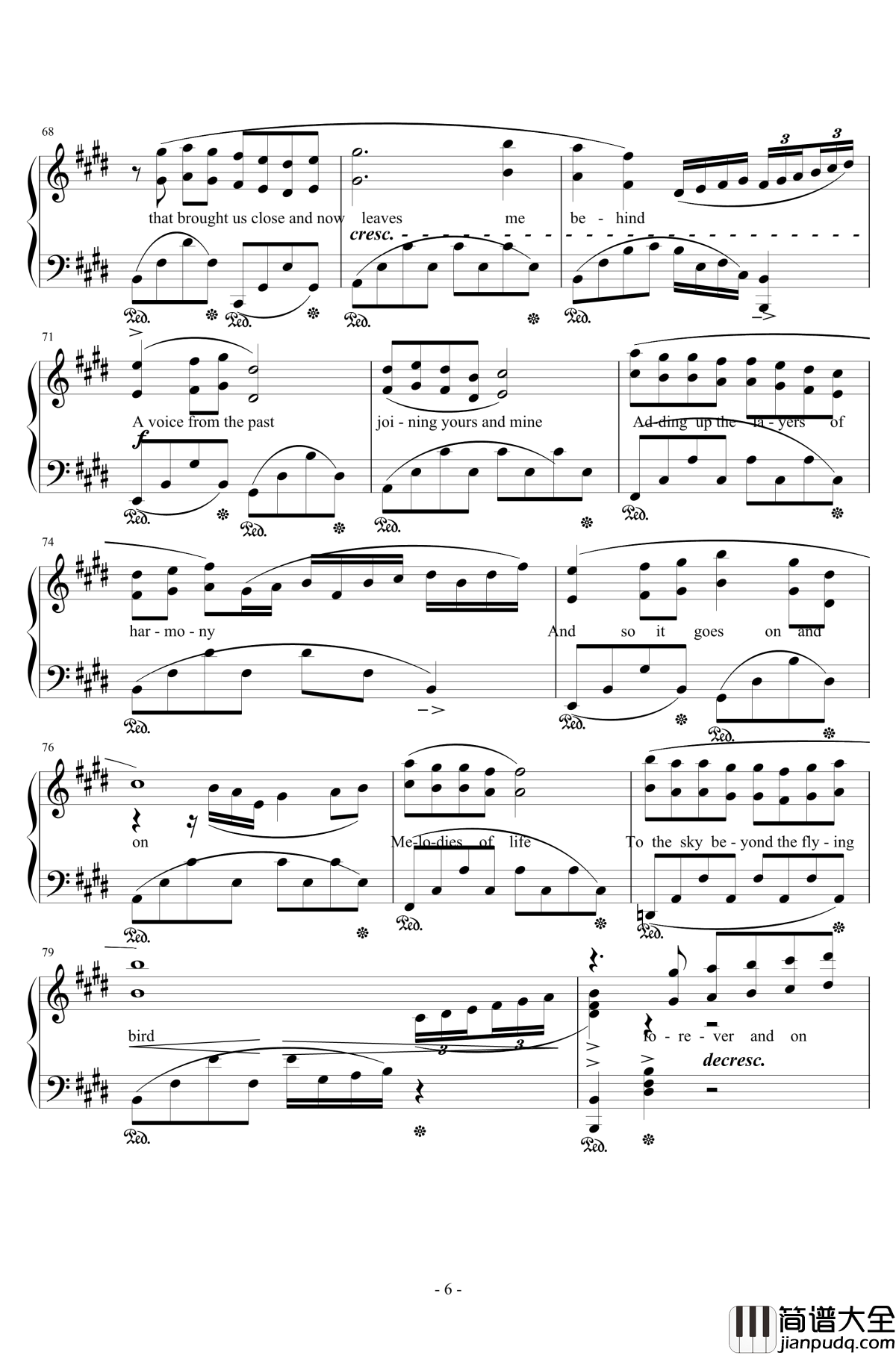 Melodies_of_Life钢琴谱_植松伸夫