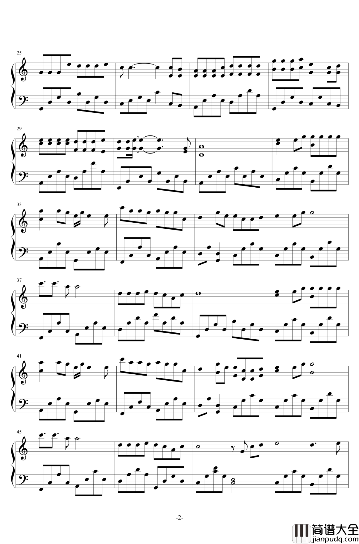 白狐钢琴谱_1.0版_陈瑞