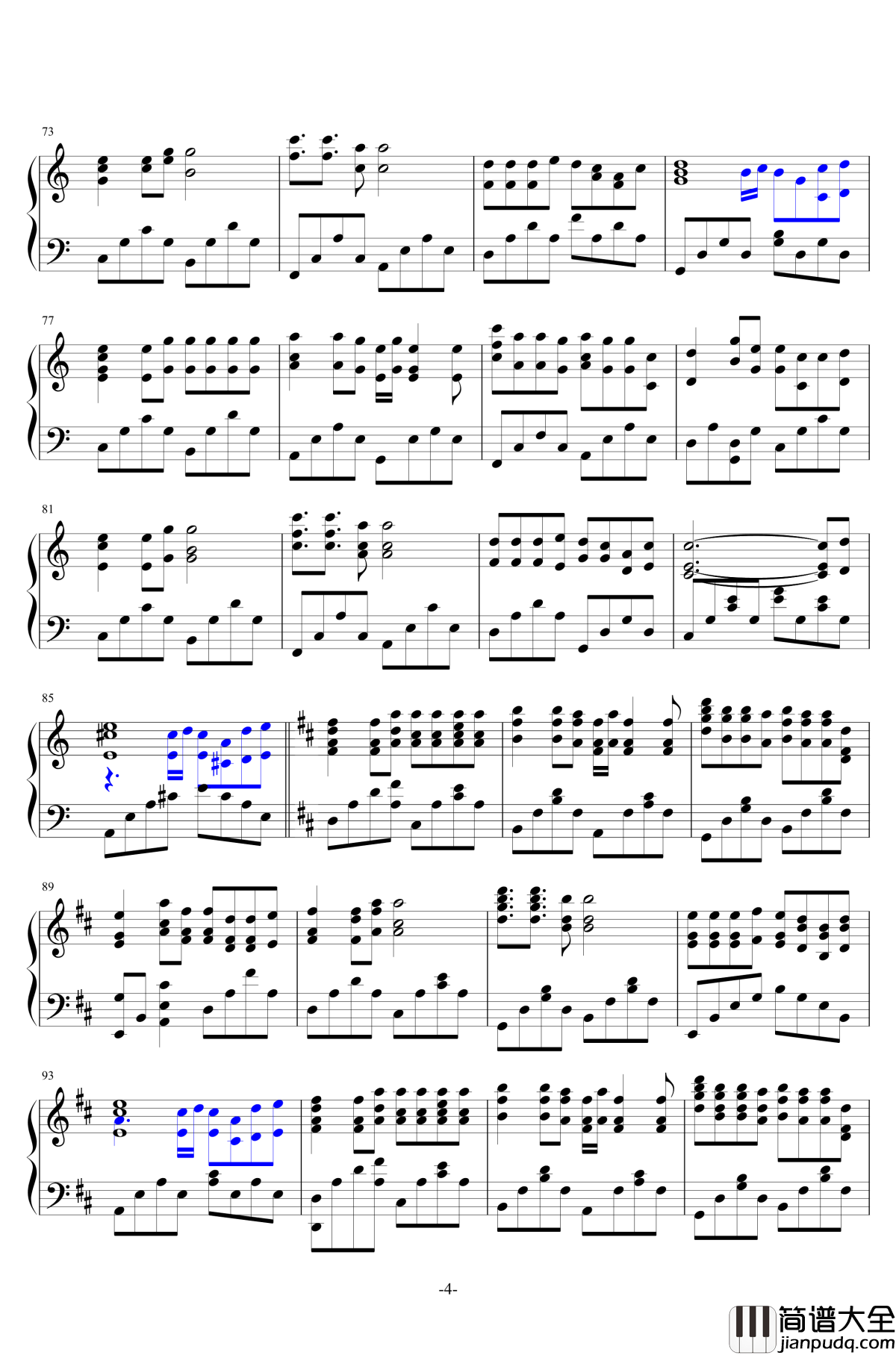 白狐钢琴谱_1.0版_陈瑞