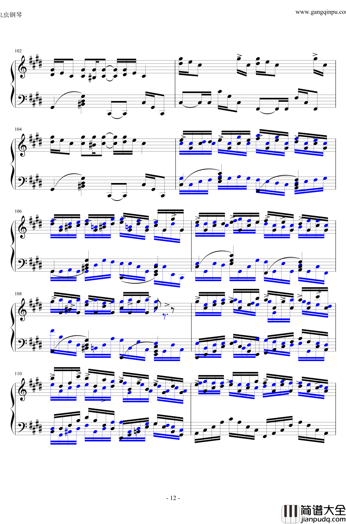 克罗地亚的黑乐谱钢琴谱_pltp20176211137