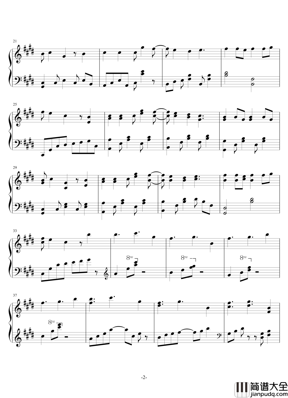 寄明月钢琴谱_钢琴版_Sing女团