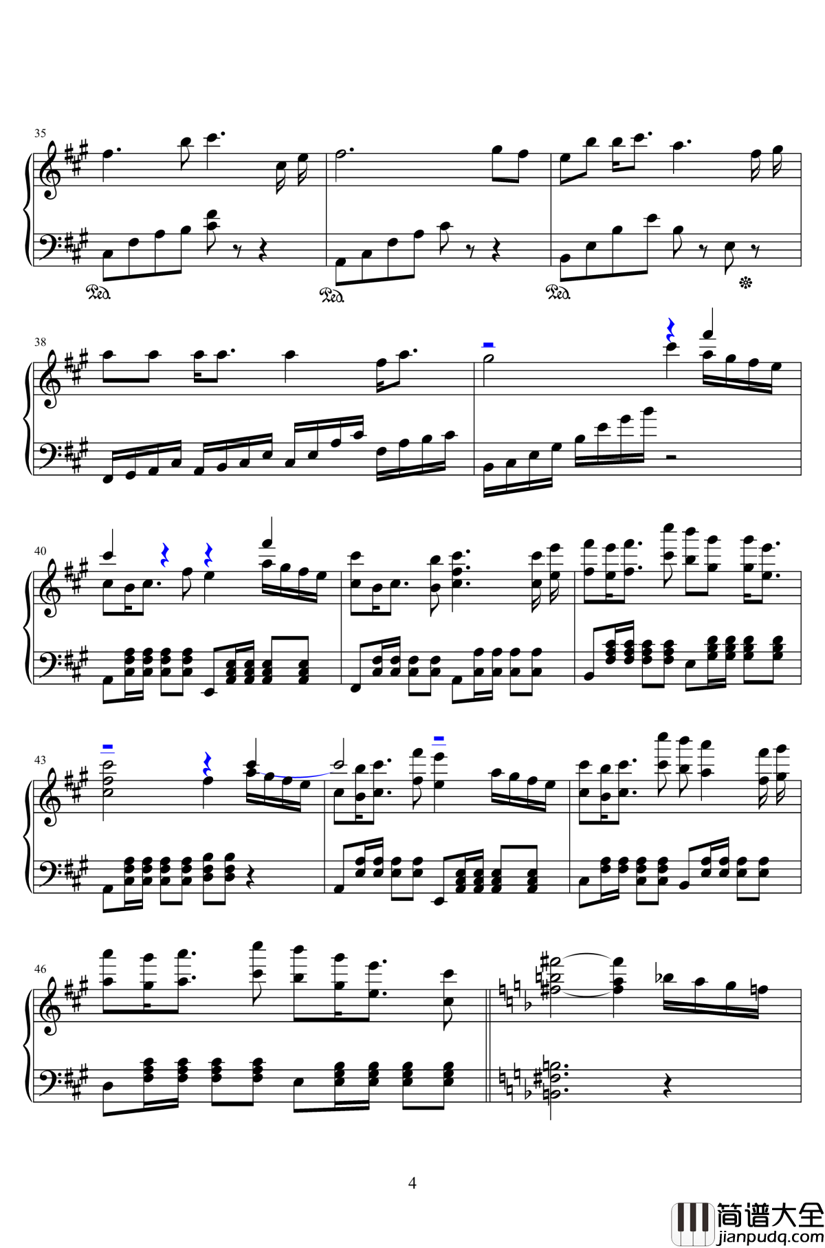 长生诀钢琴谱_西瓜JUN