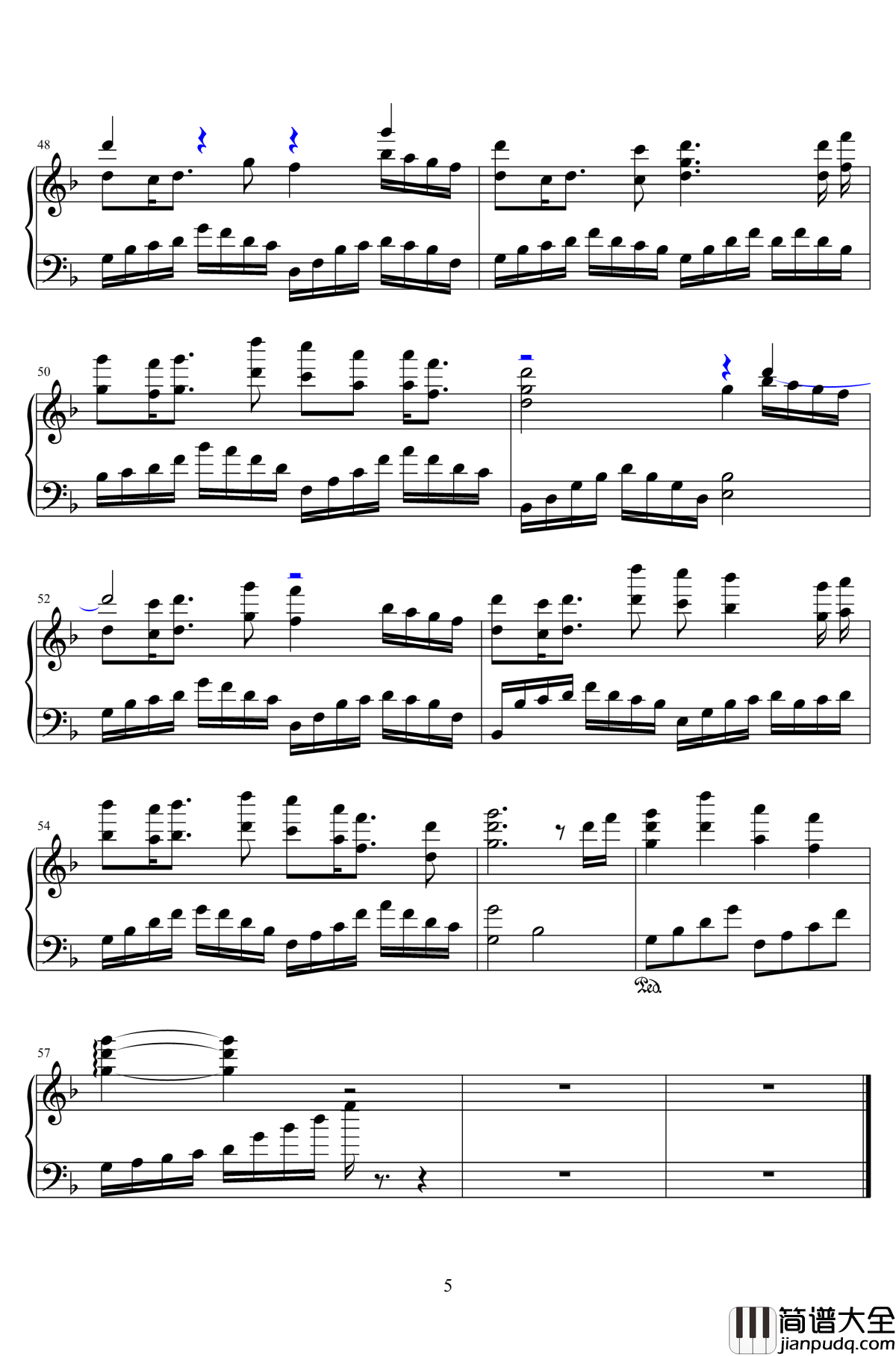 长生诀钢琴谱_西瓜JUN