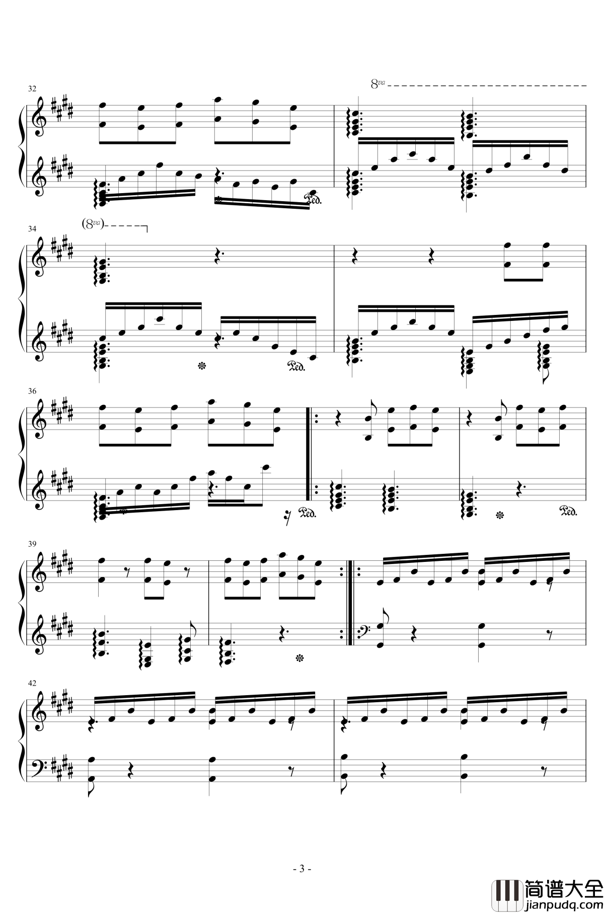 冰上的尤里OP钢琴谱_history_maker_胜生勇利