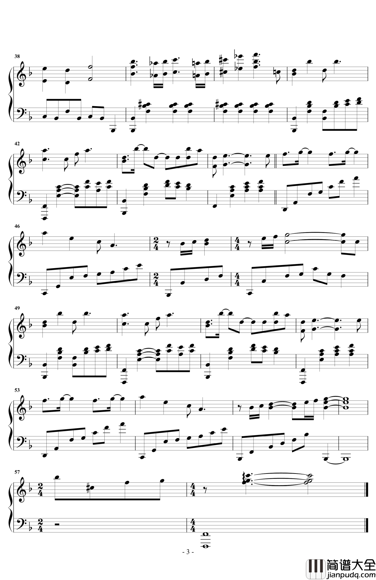 墨绿的夜钢琴谱_田馥甄